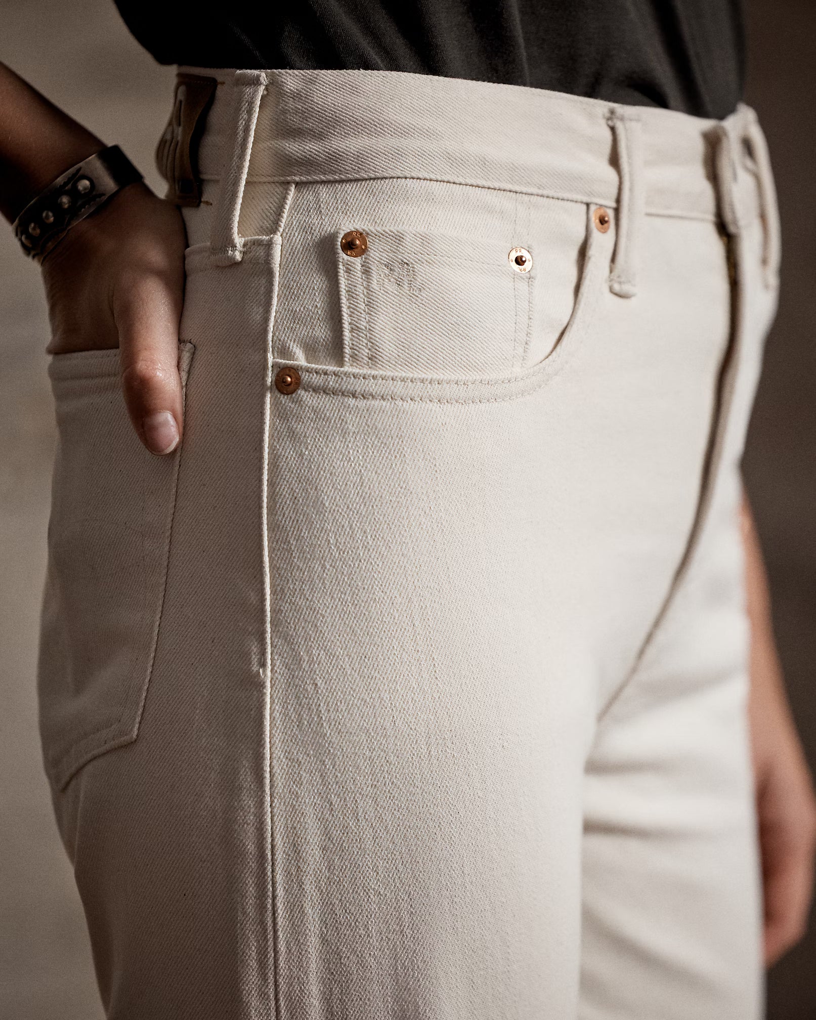 RRL Straight Leg Fit Seeded Natural Jean