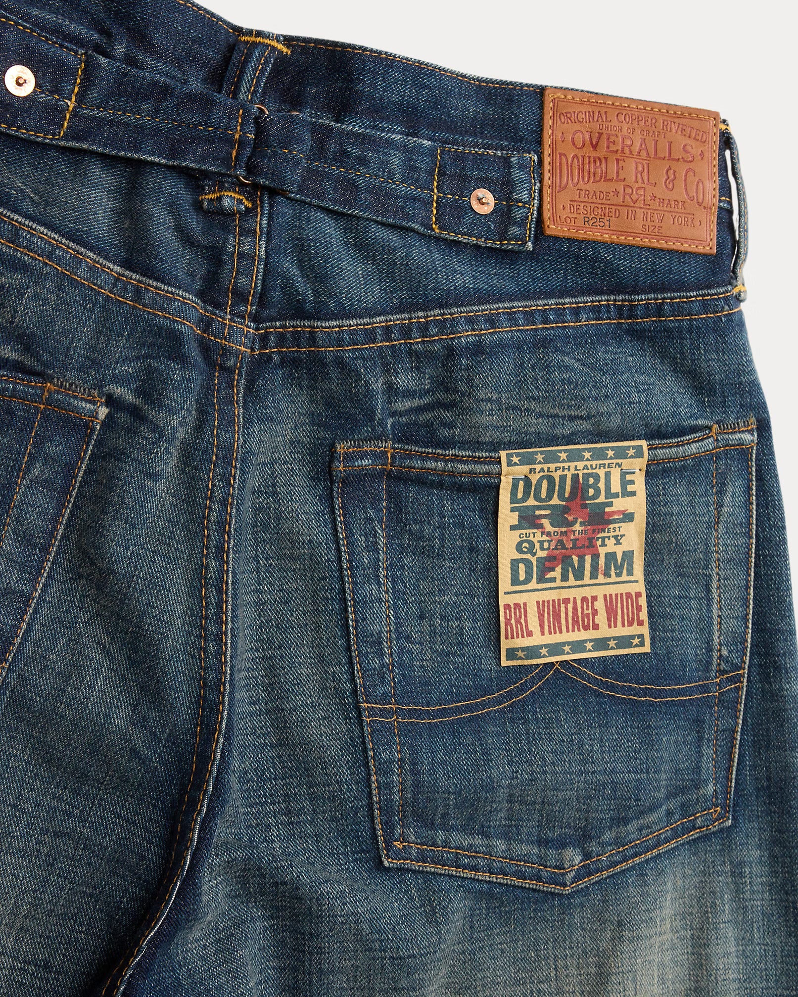 RRL Vintage Wide Fit Distressed Kenley Jean