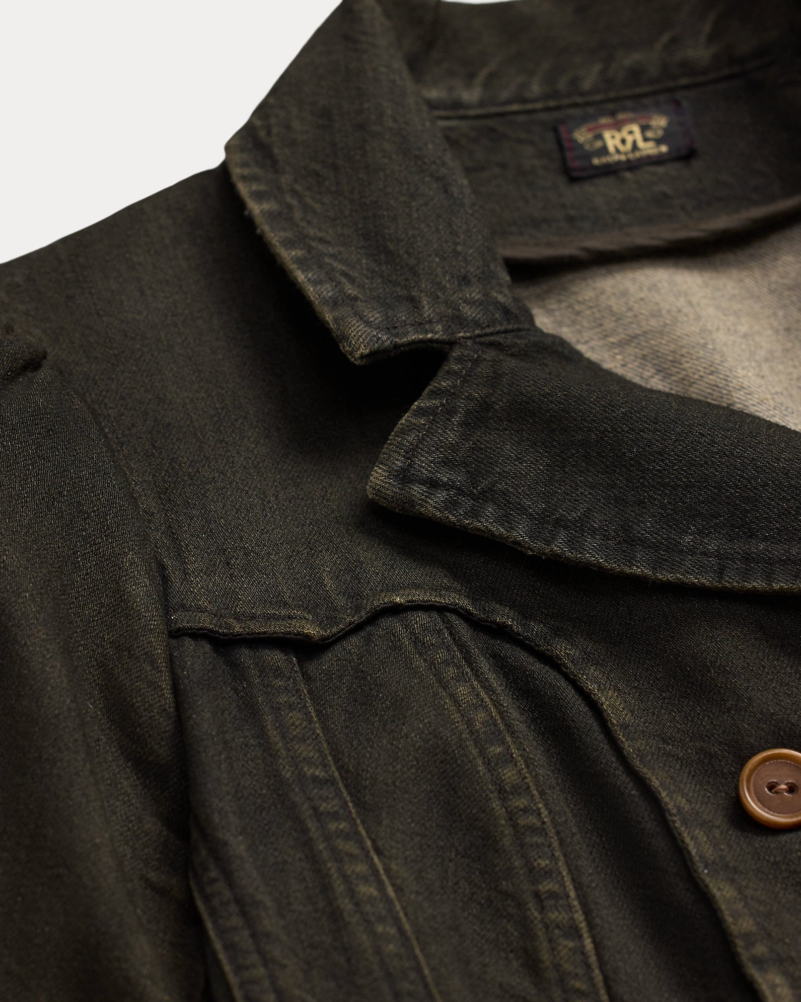 RRL Double-Breasted Black Denim Jacket