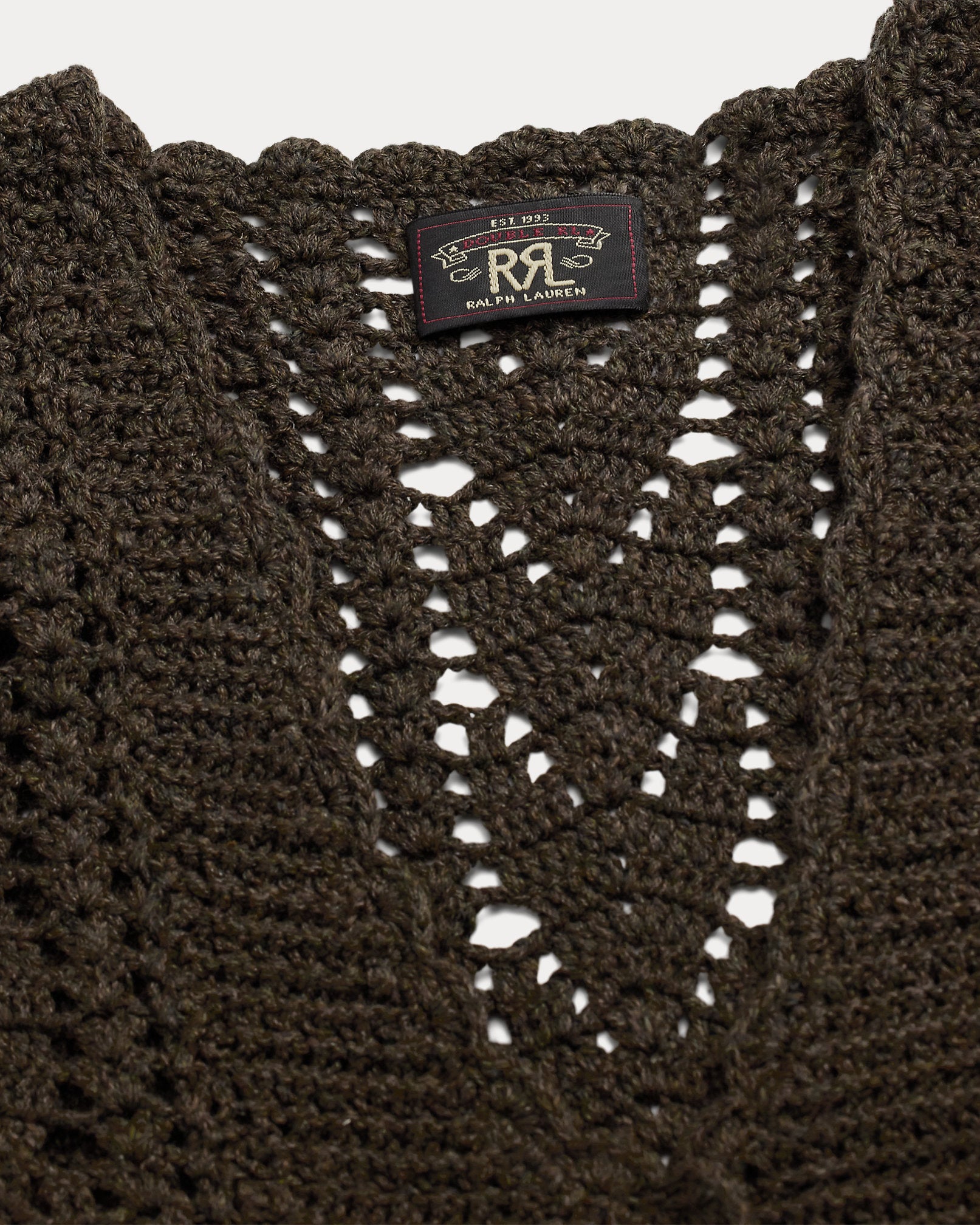 RRL Crochet-Paneled Knit Cotton Vest