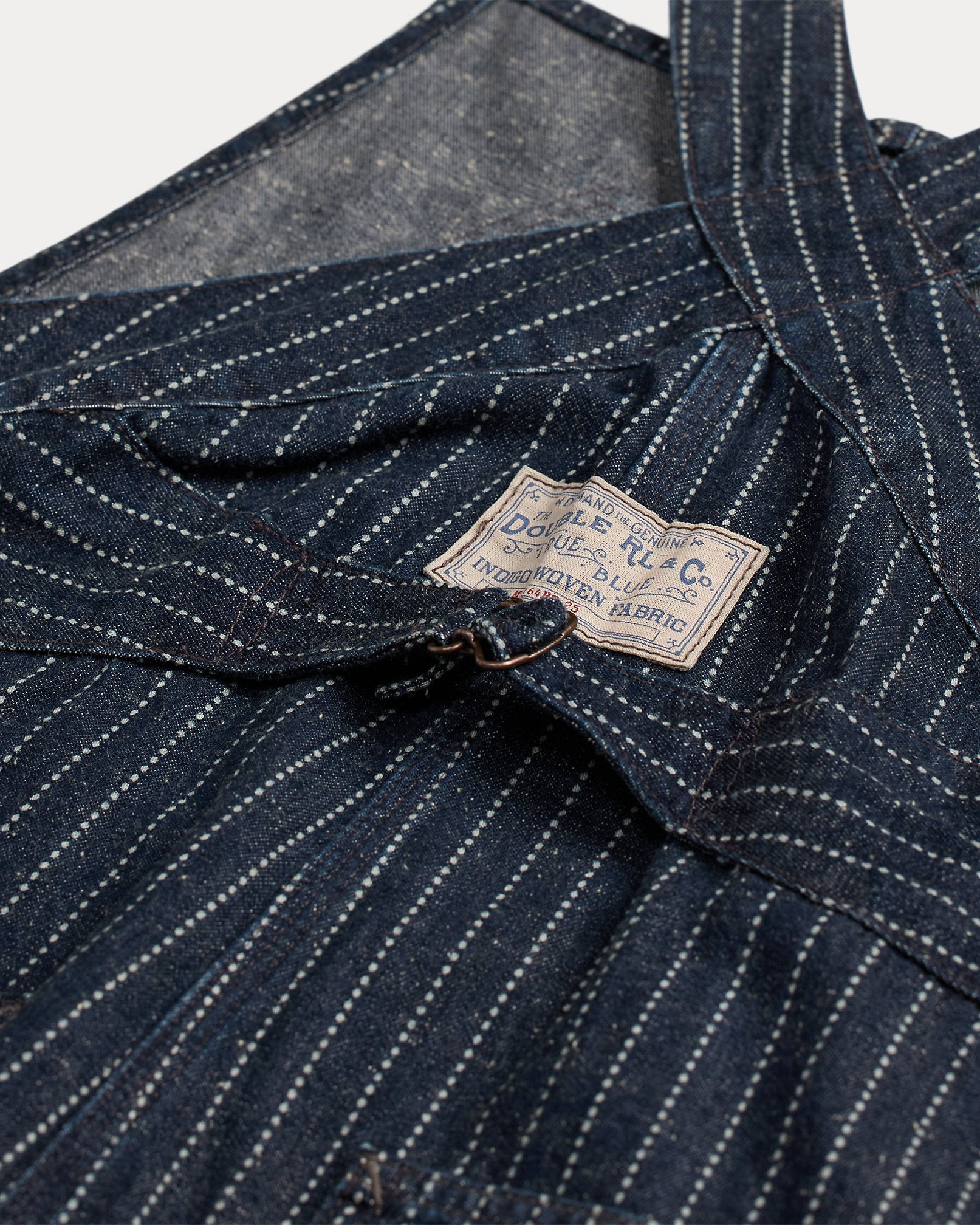 RRL Indigo Dot-Stripe Denim Overall
