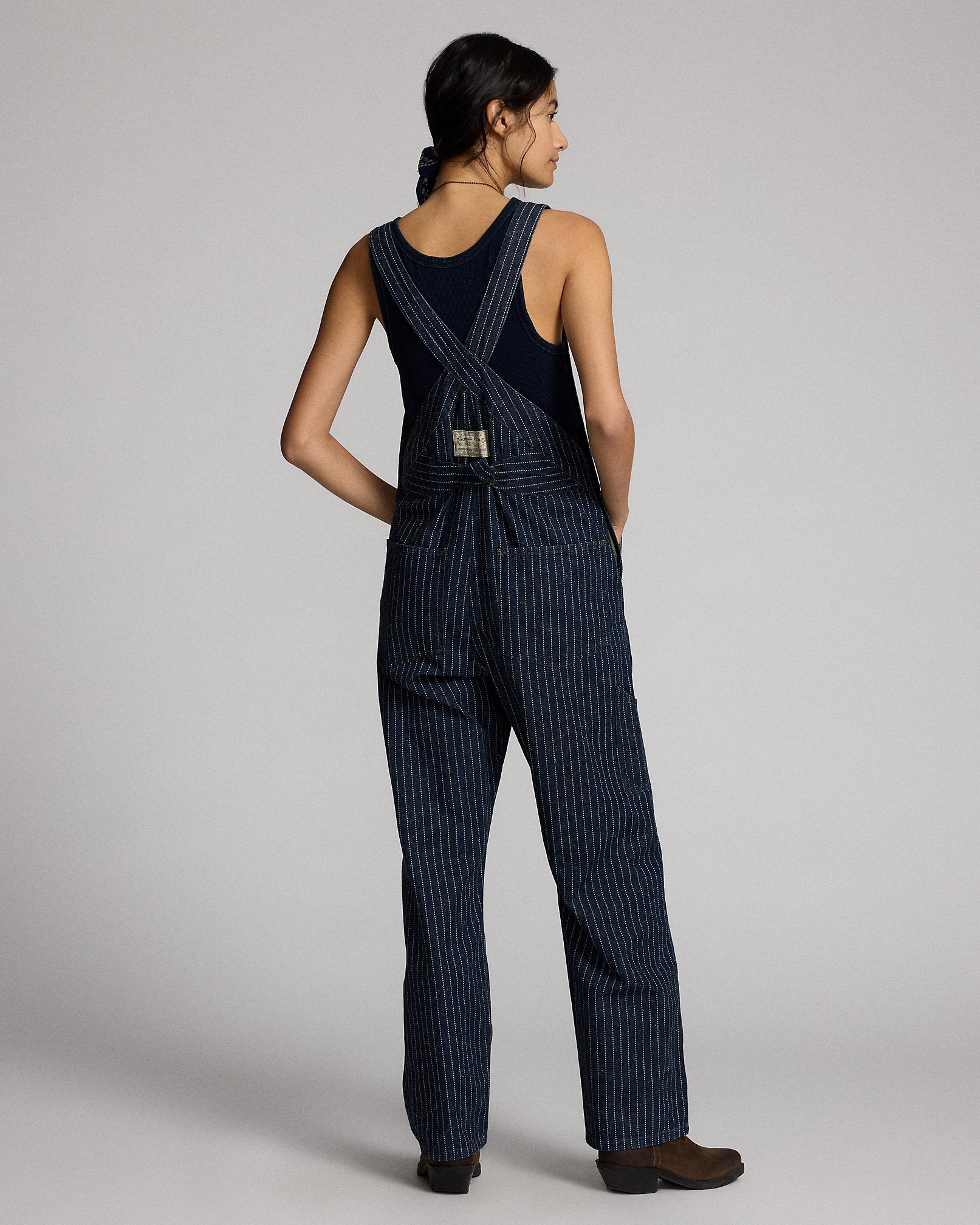 RRL Indigo Dot-Stripe Denim Overall