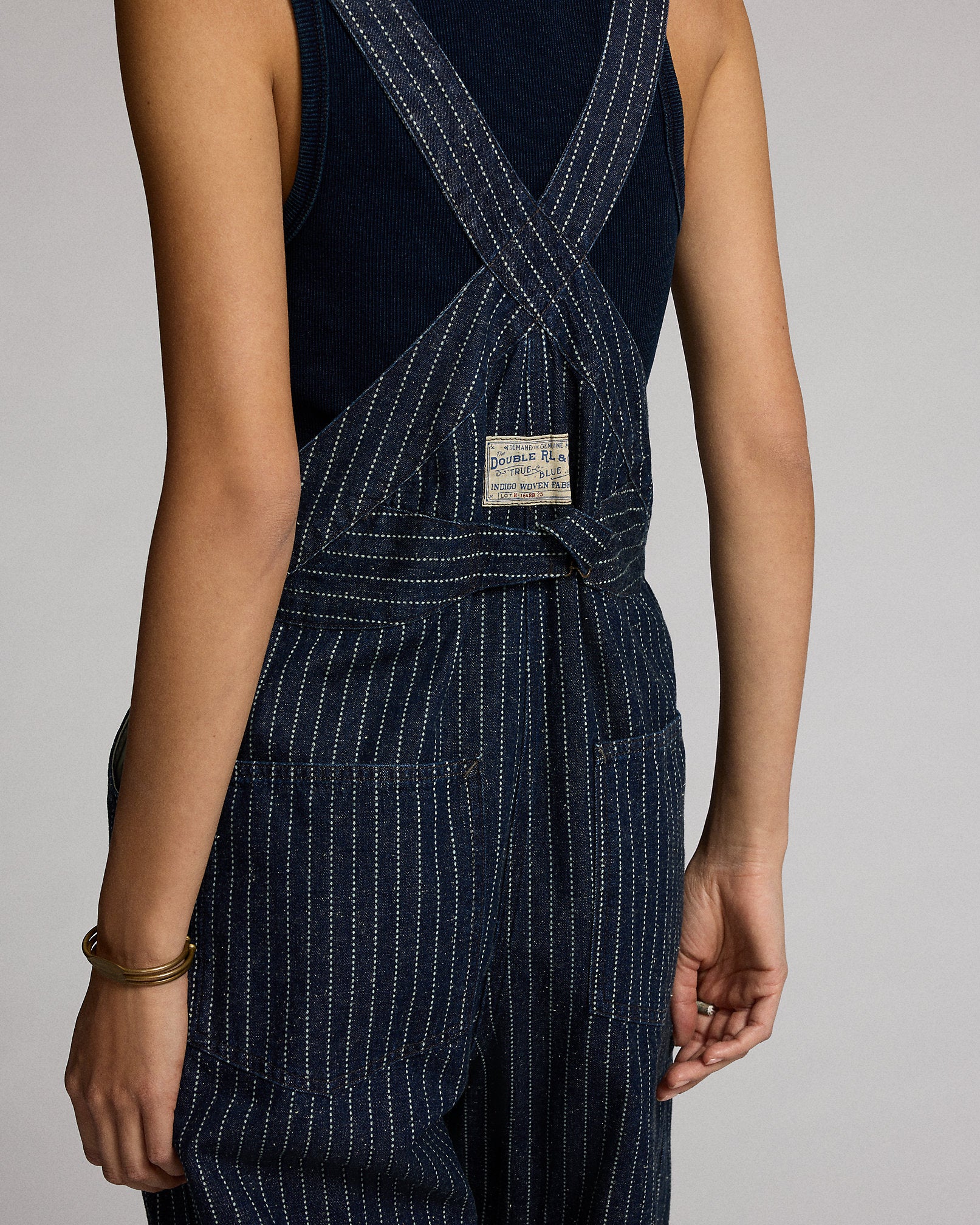 RRL Indigo Dot-Stripe Denim Overall