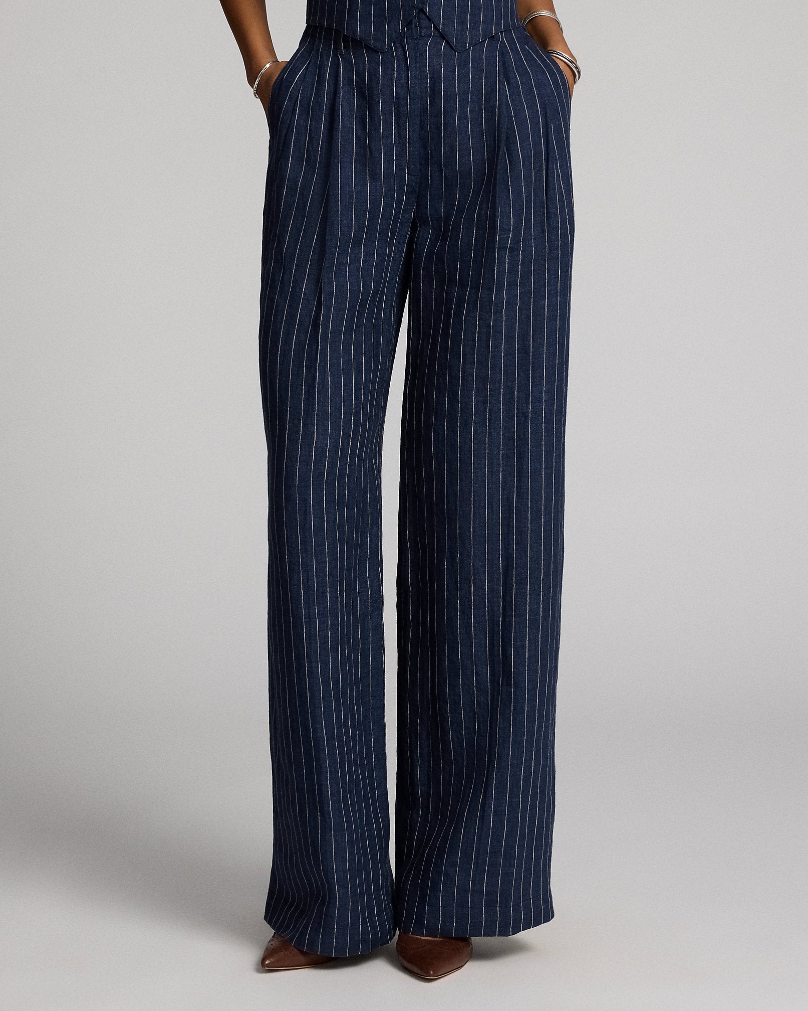 RRL Striped Linen Trouser