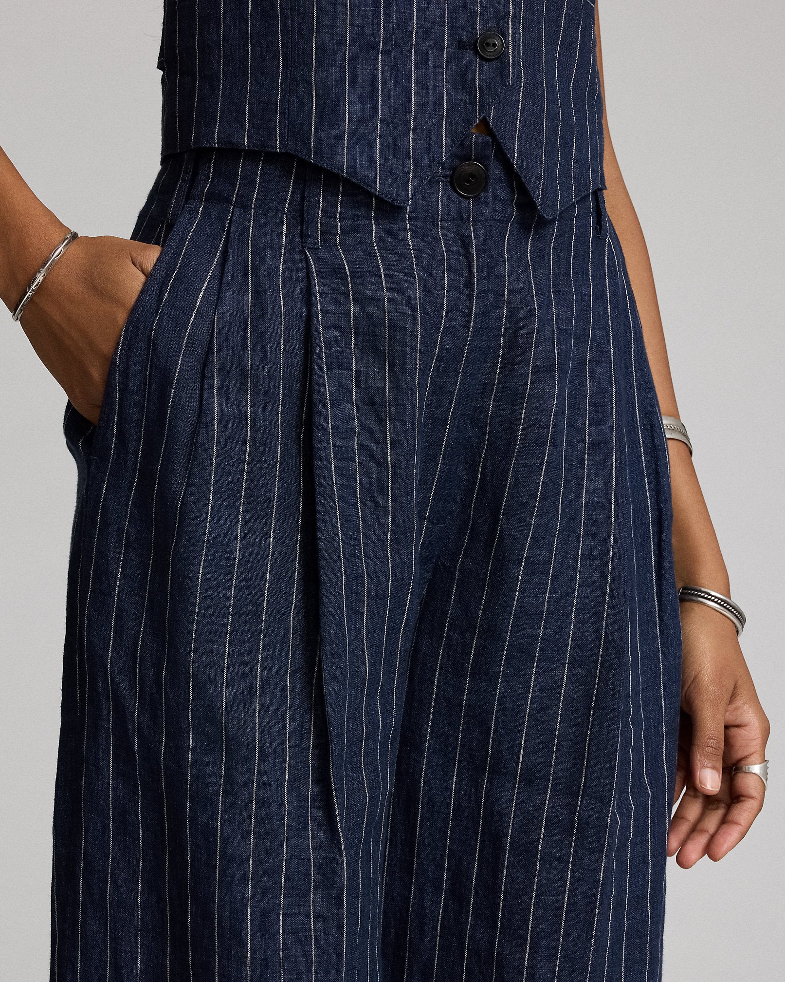 RRL Striped Linen Trouser