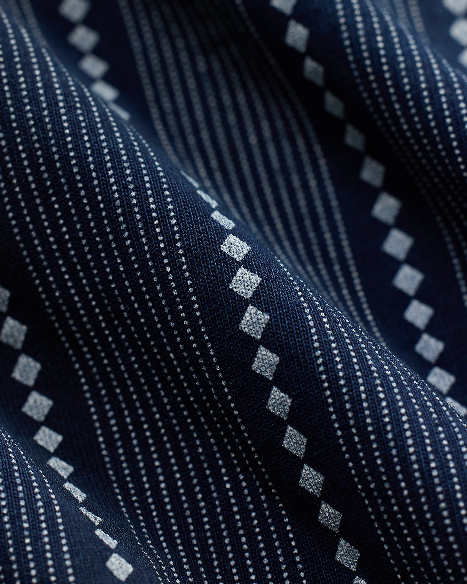 RRL Indigo Print Jersey Jumpsuit