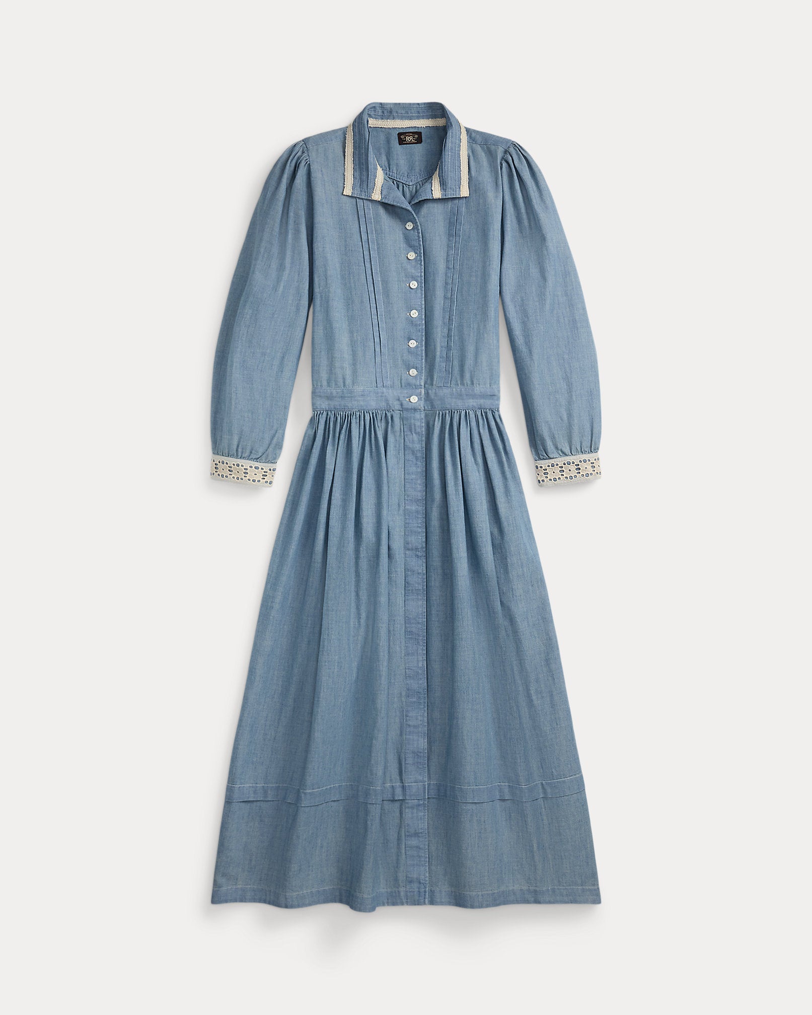 Ralph Lauren Women's Indigo Chambray Dress - Size 4 in Light Indigo Ralph Lauren Women's Indigo Chambray Dress - Size 4 in Light Indigo