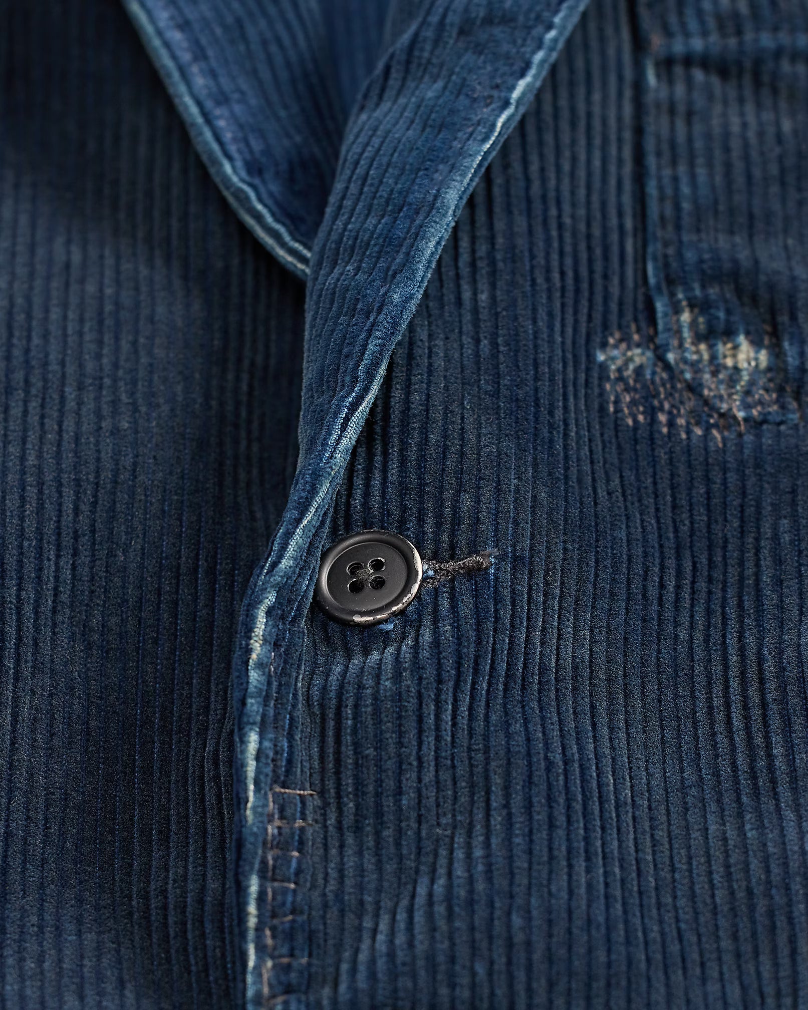 RRL Repaired Indigo Corduroy Blazer