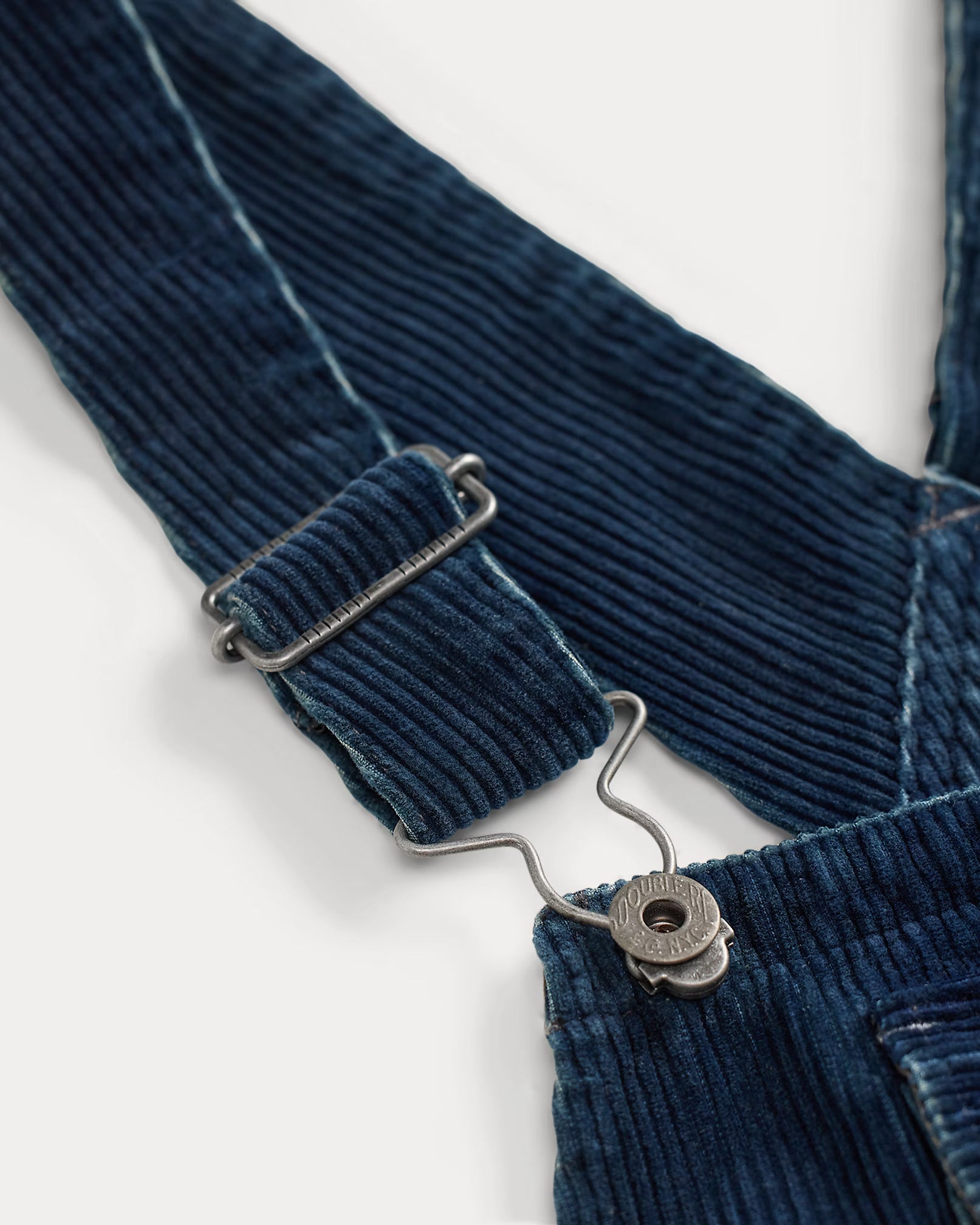 RRL Repaired Indigo Corduroy Overall