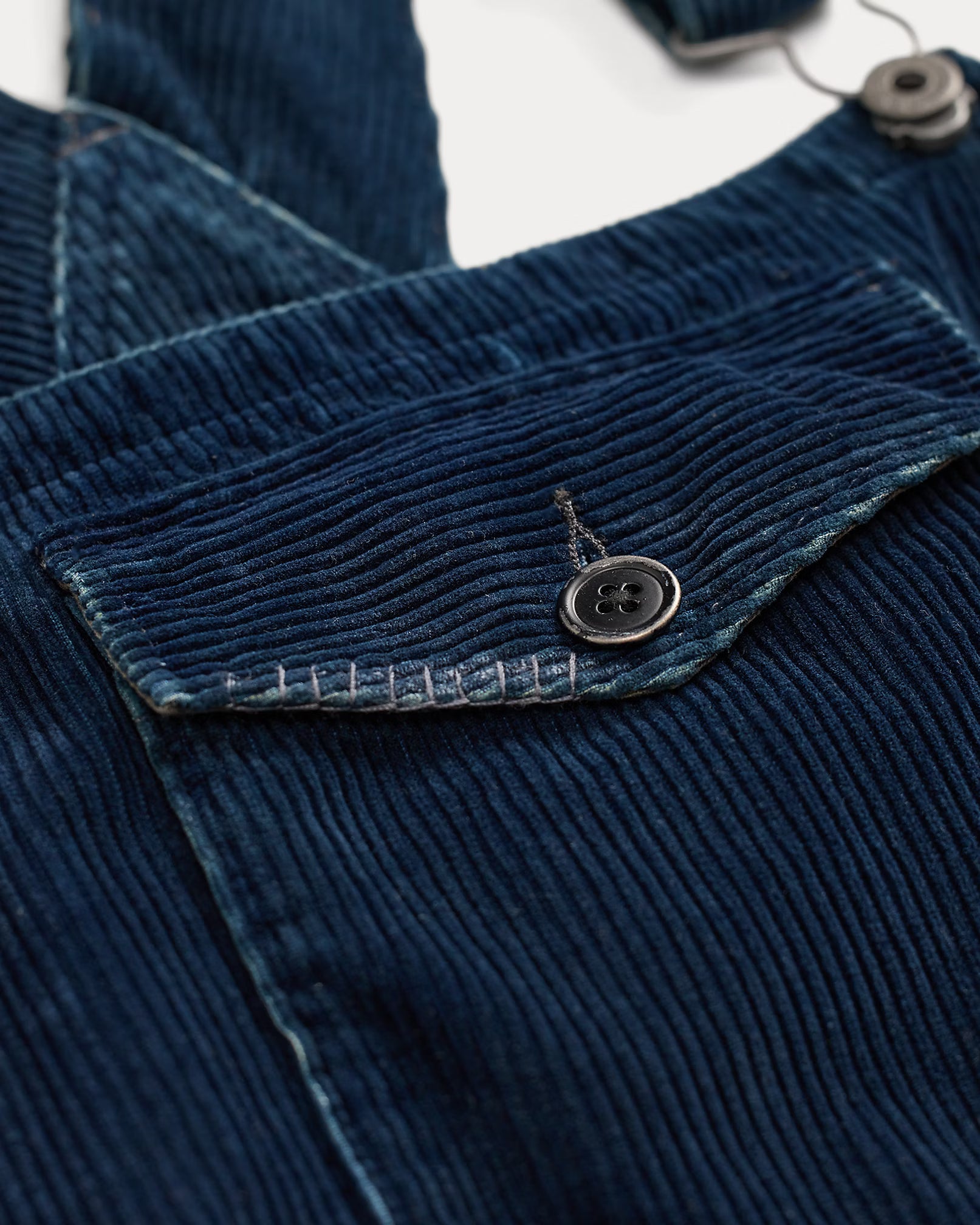 RRL Repaired Indigo Corduroy Overall