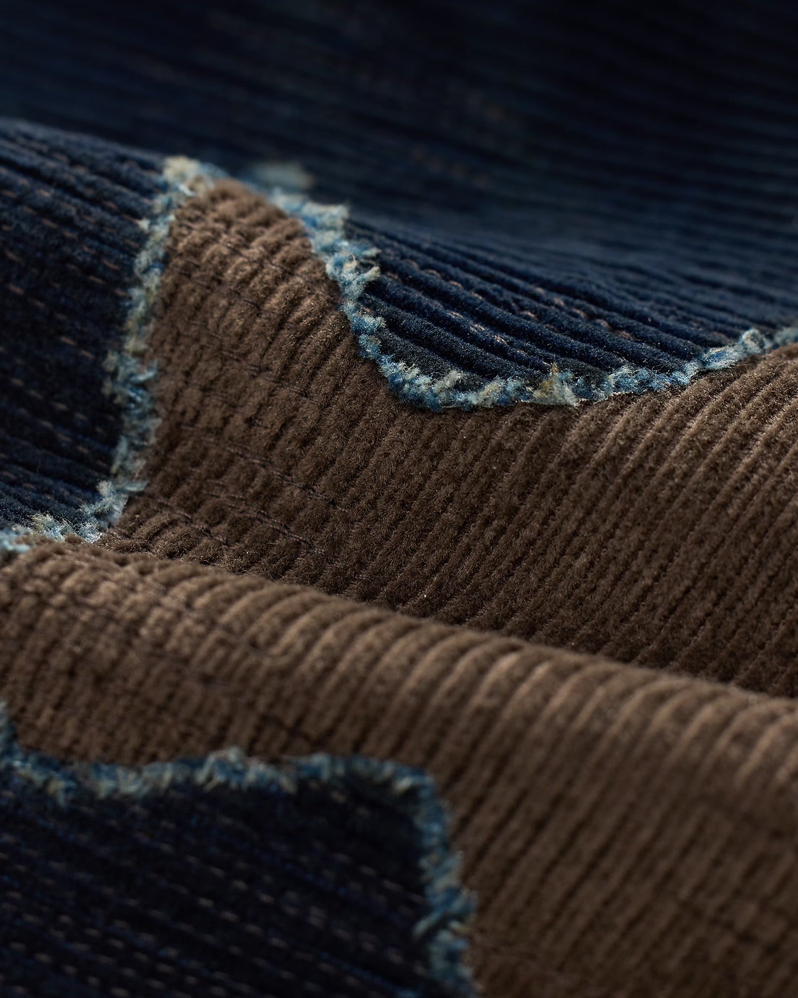 RRL Repaired Indigo Corduroy Overall