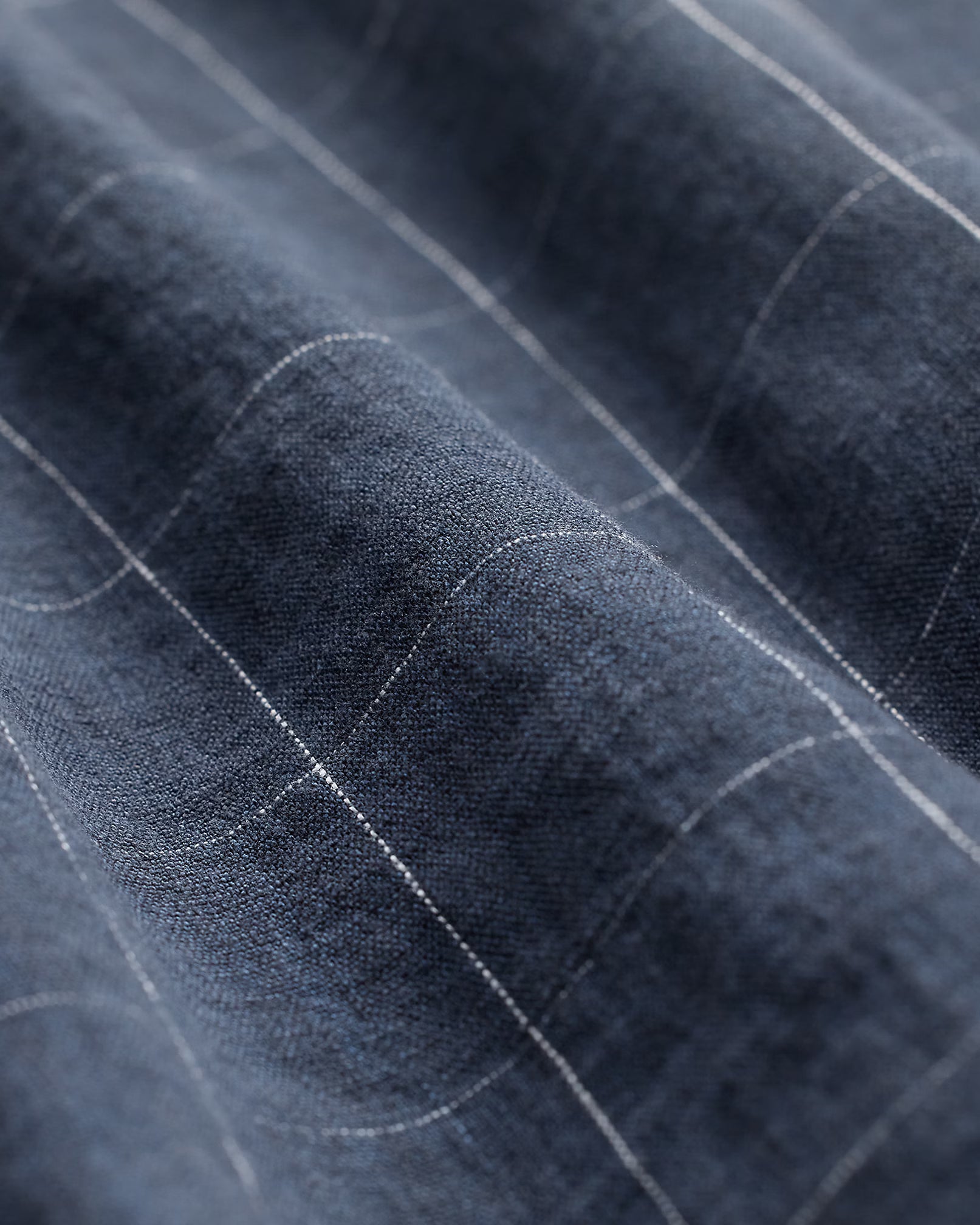 RRL Indigo Windowpane Linen Wrap Skirt