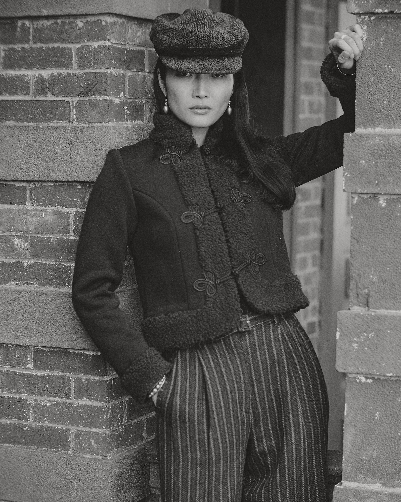 RRL Striped Wool-Cotton Pant