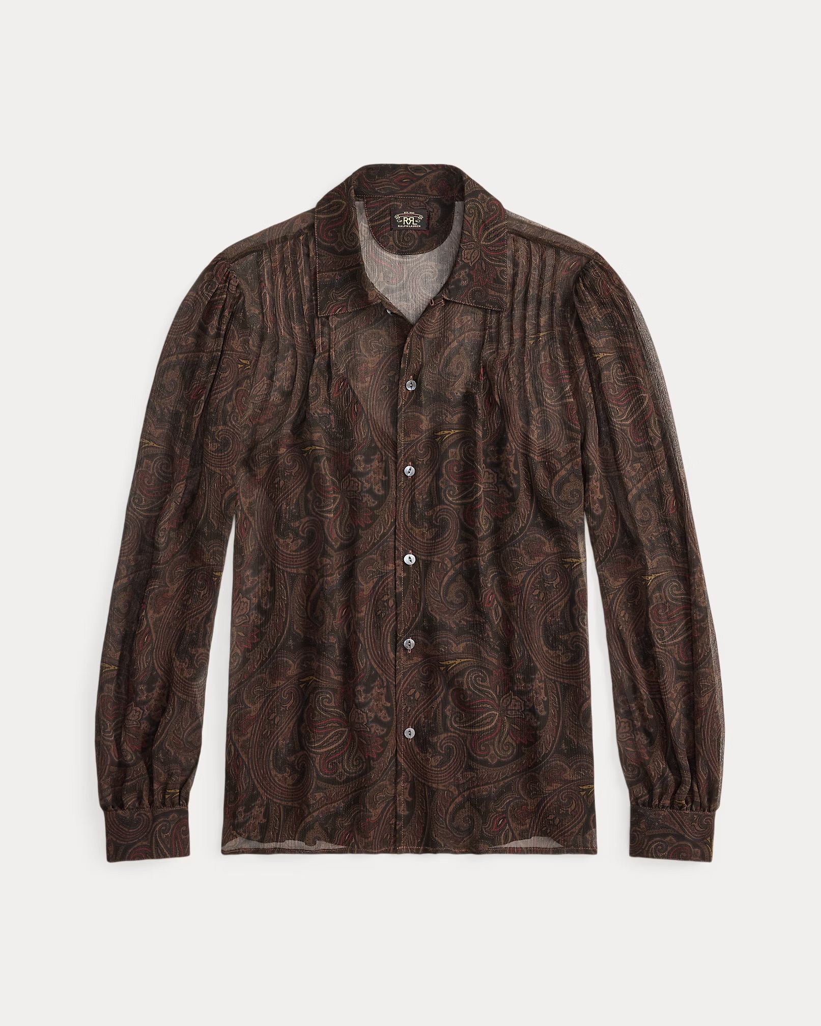 RRL Paisley Silk Tie-Back Blouse