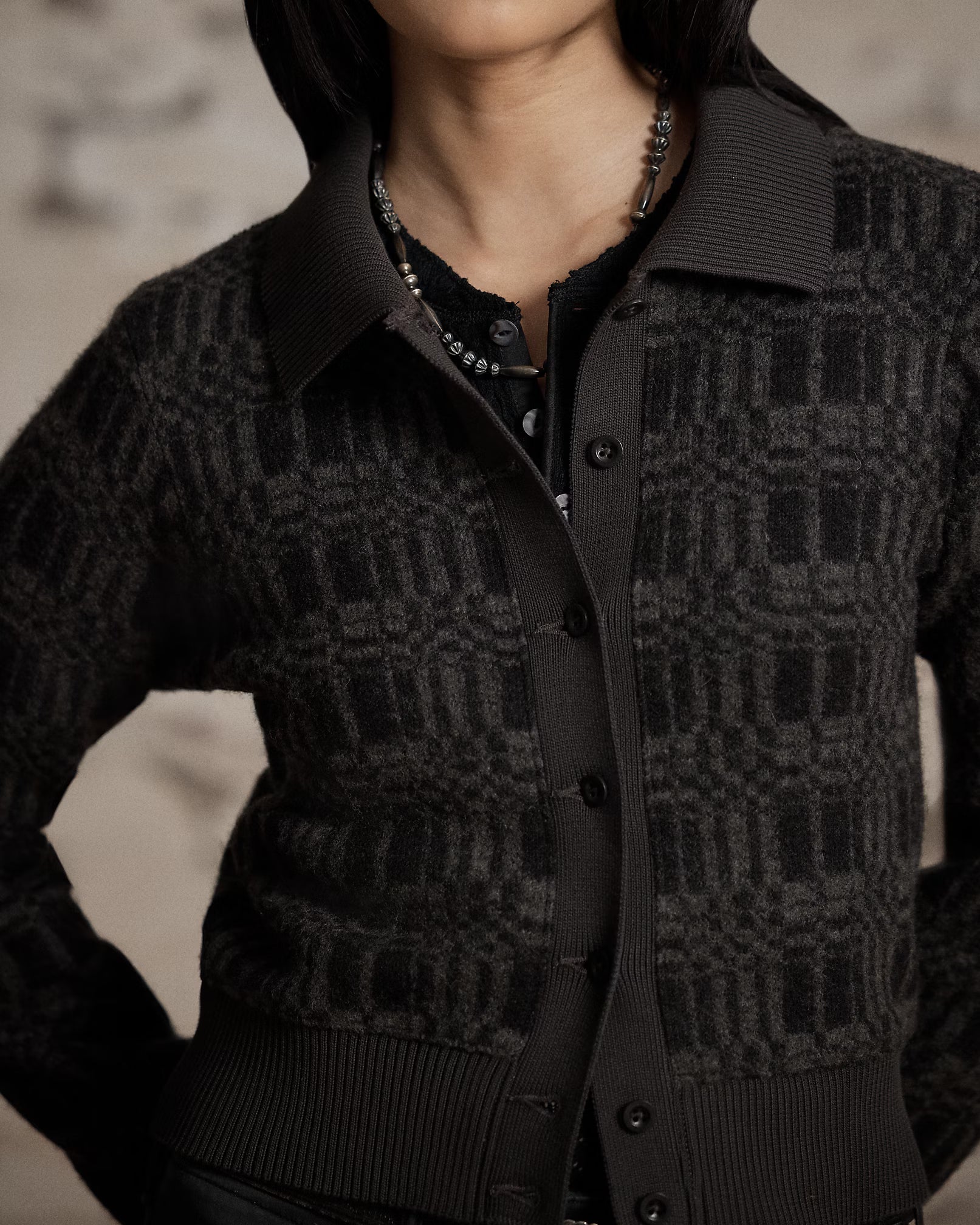 RRL Wool-Blend Jacquard Cardigan