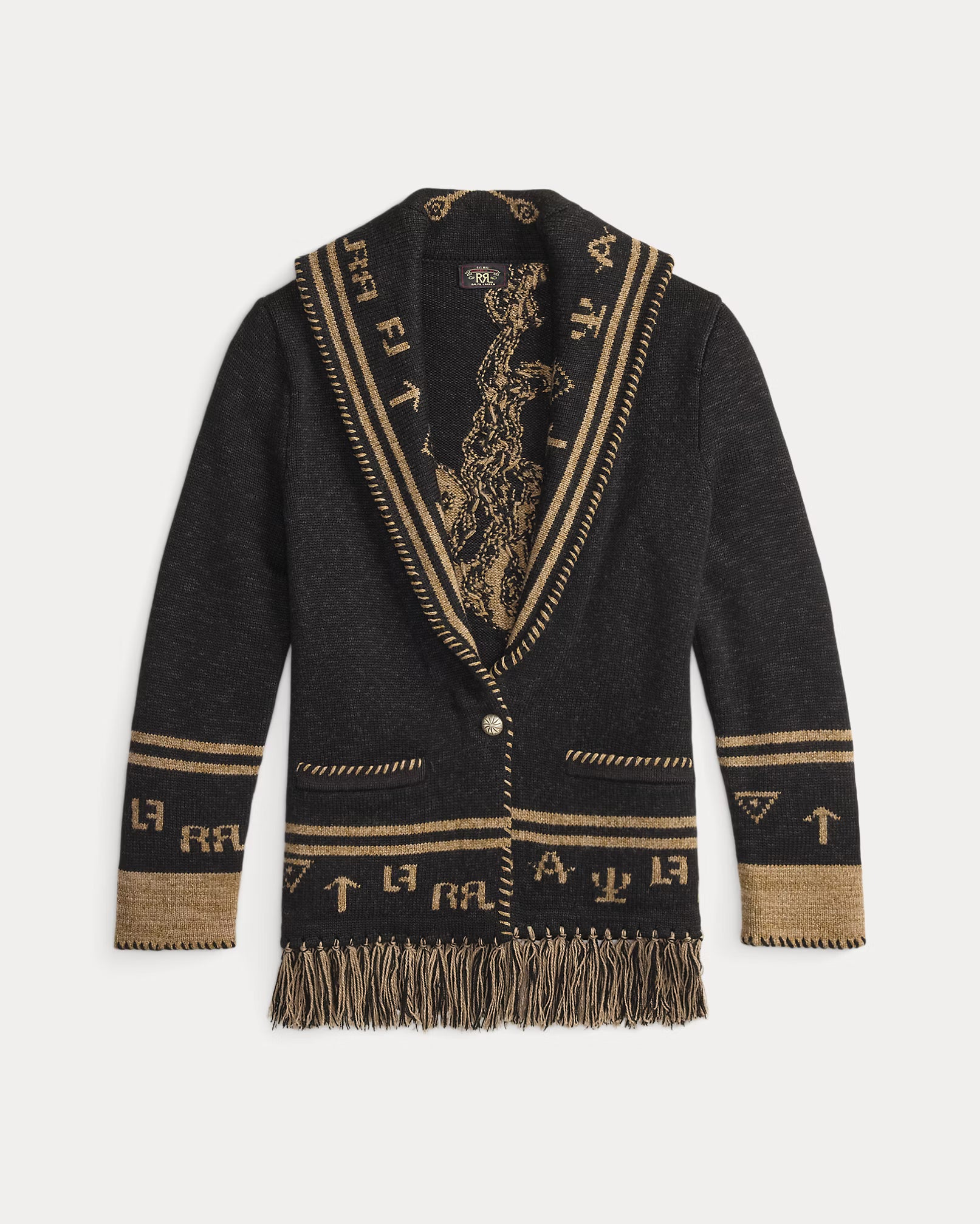 RRL Wool-Silk Western Cardigan Jacket