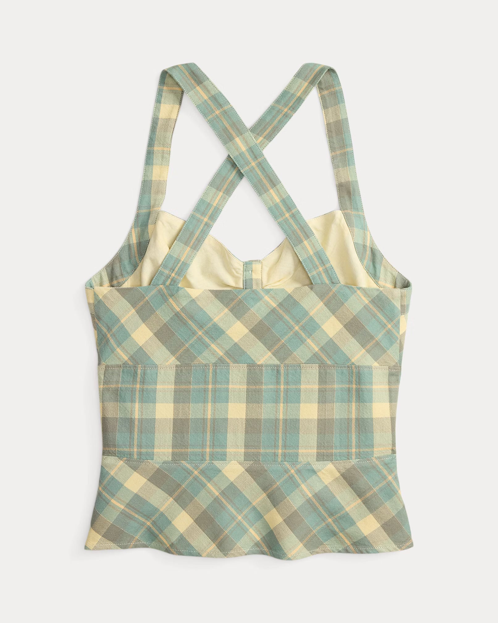 RRL Plaid Twill Button-Front Top
