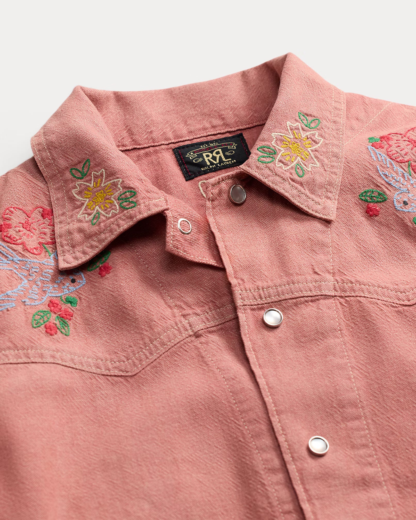 RRL Embroidered Cotton-Linen Shirt Jacket