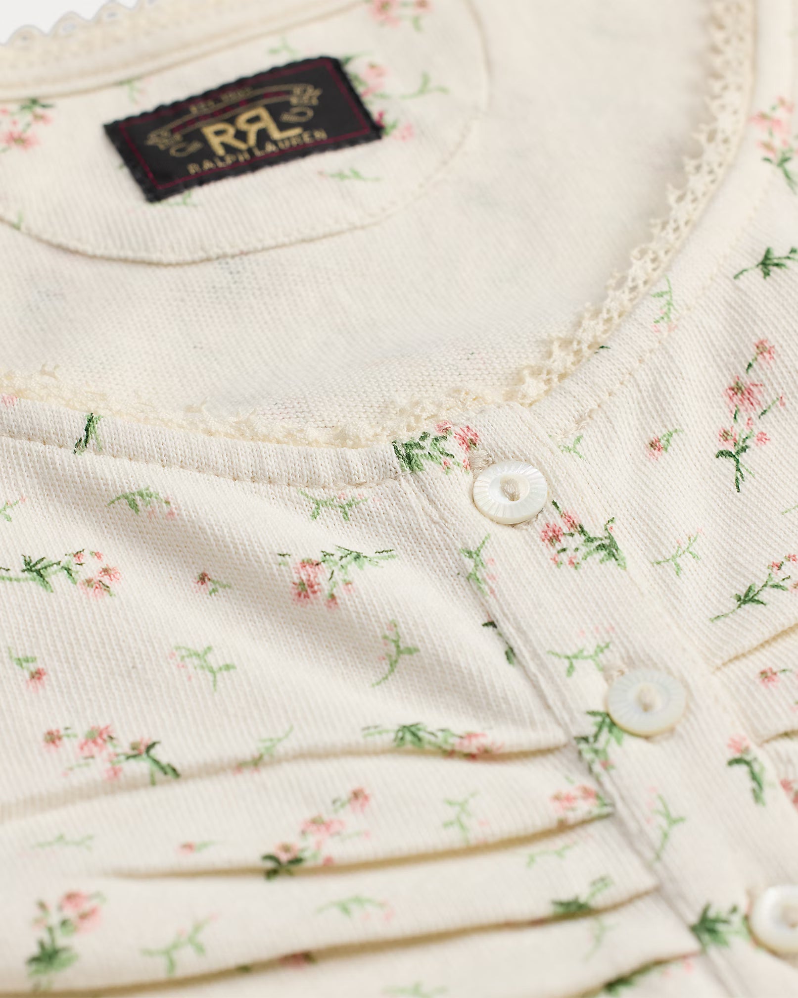 RRL Floral Cotton-Linen Jersey Top