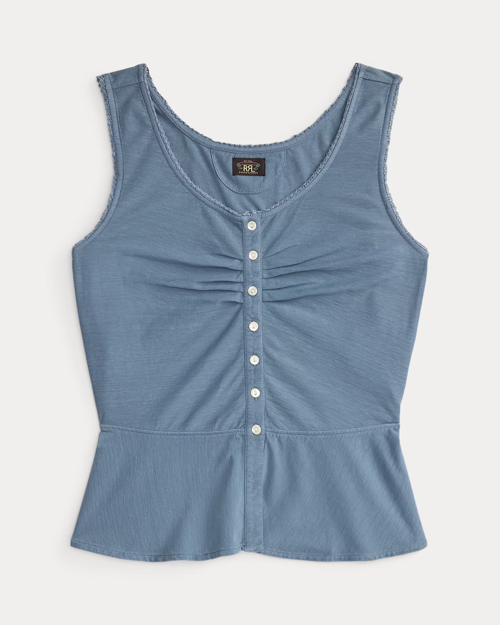 RRL Cotton-Linen Jersey Camisole - Antique Blue