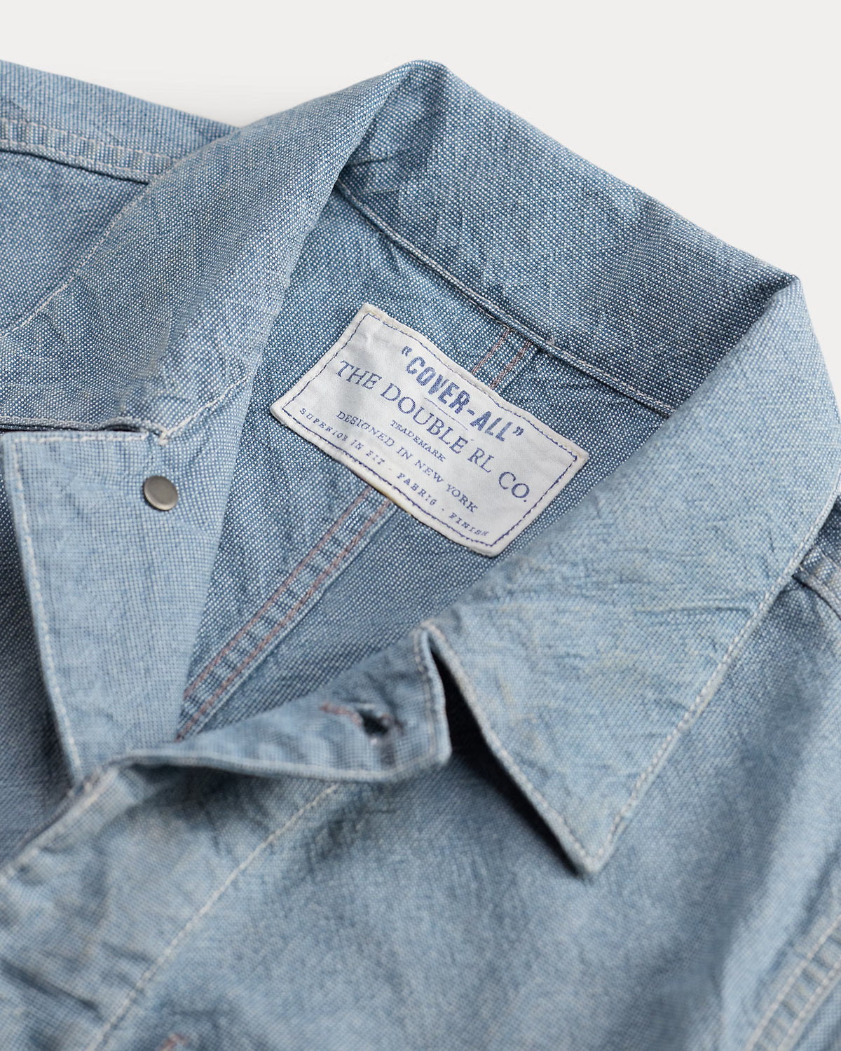 RRL Indigo Pincheck Cotton Coverall