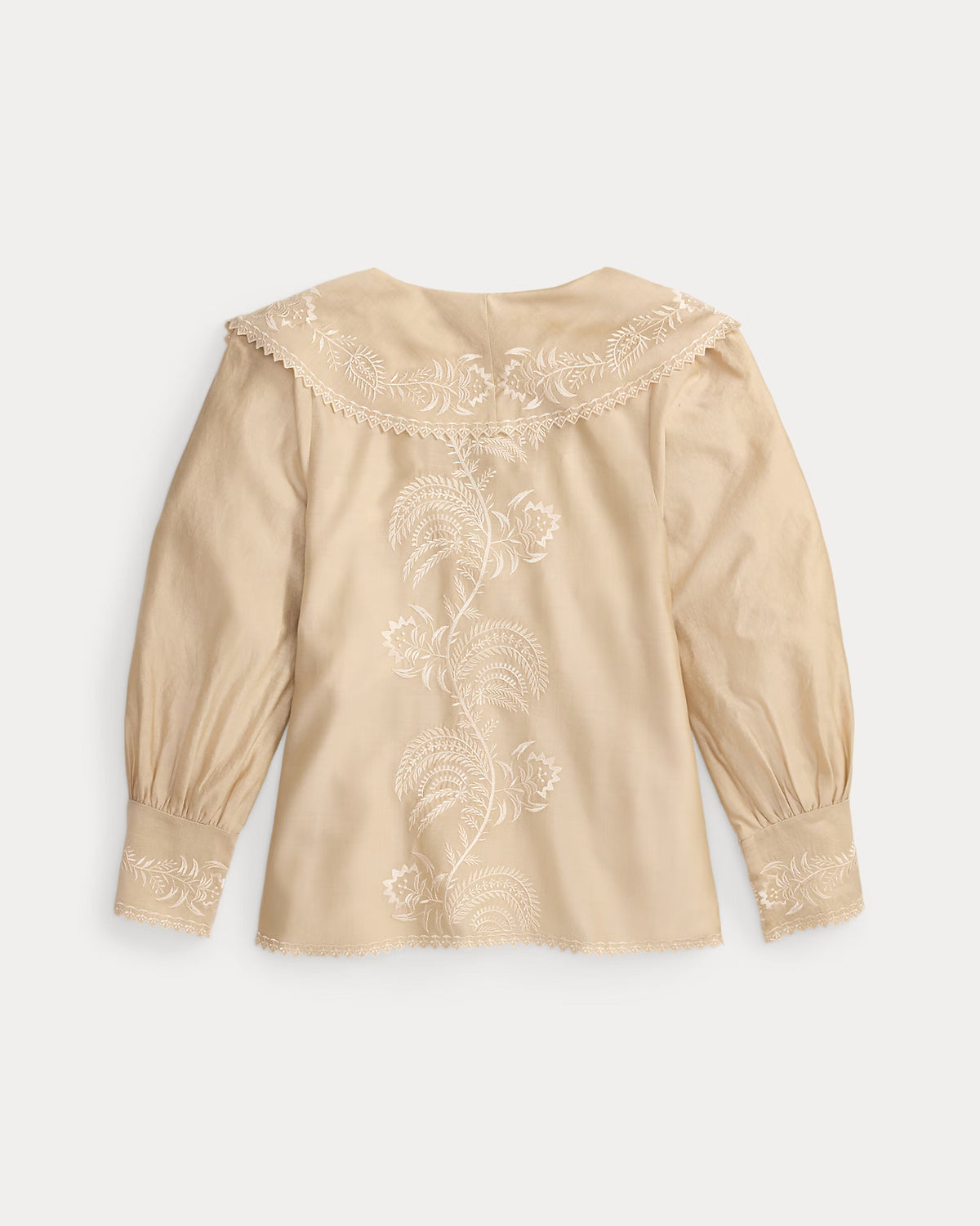 RRL Embroidered Cotton-Silk Blouse