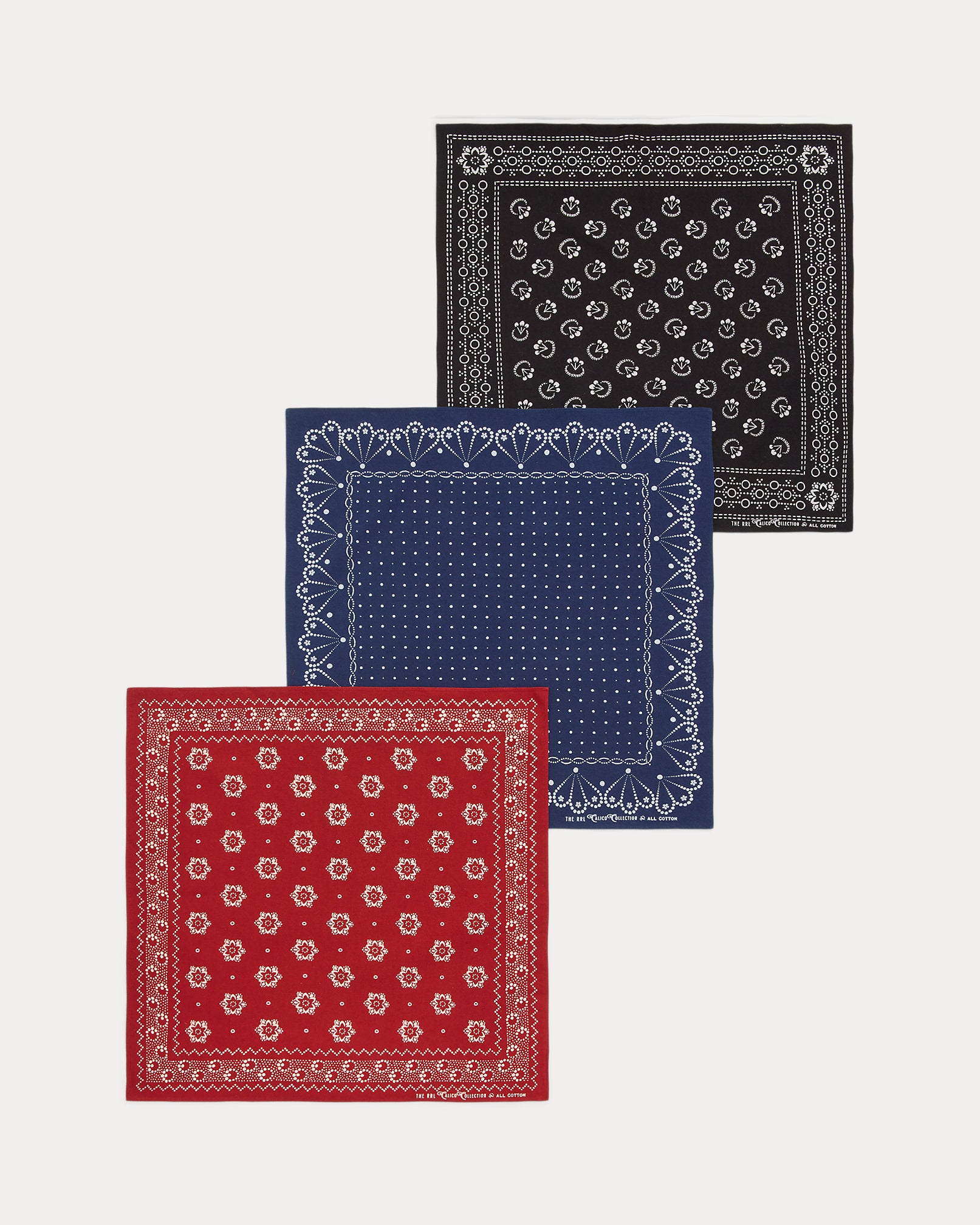 RRL Cotton Bandanna 3-Pack