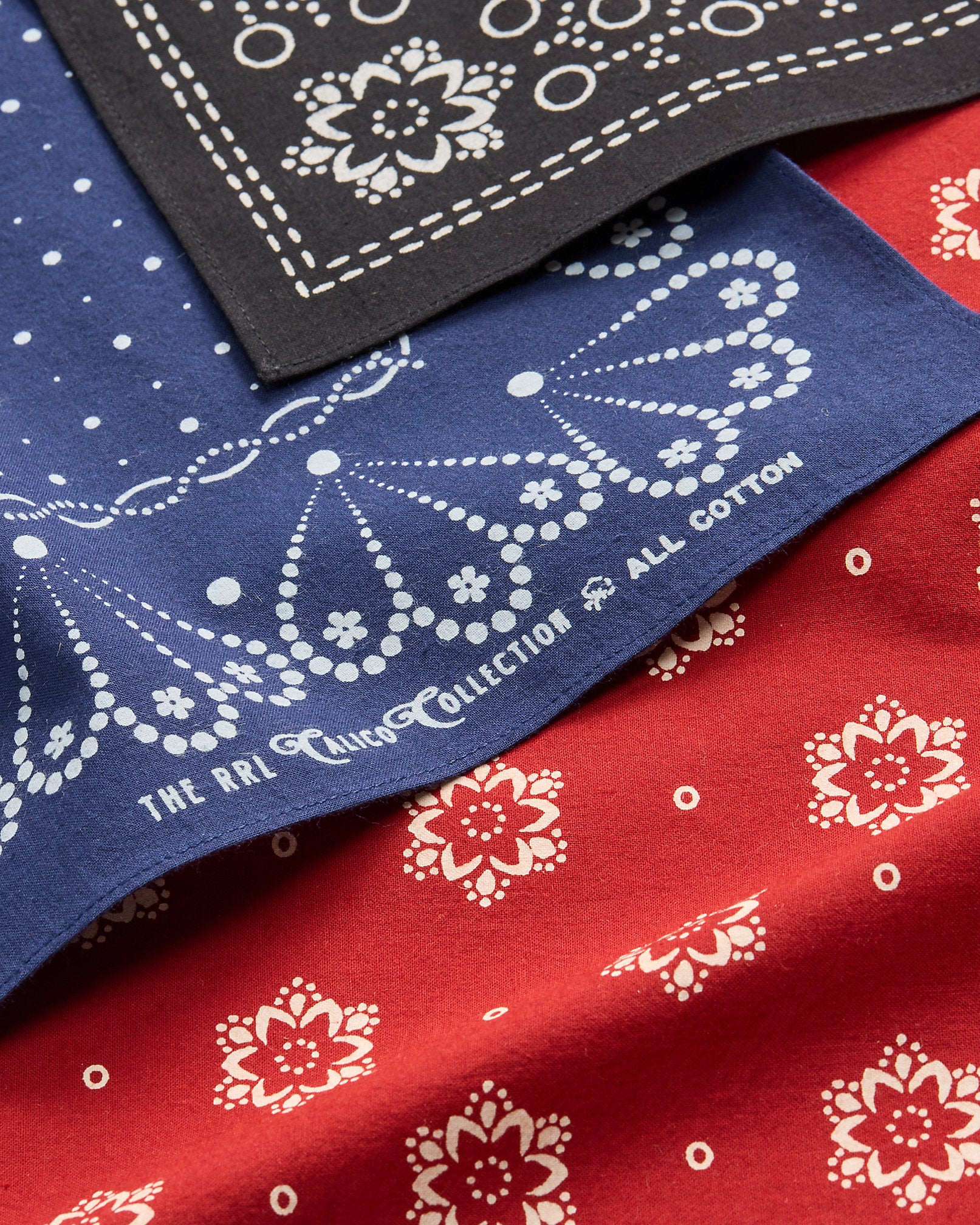 RRL Cotton Bandanna 3-Pack