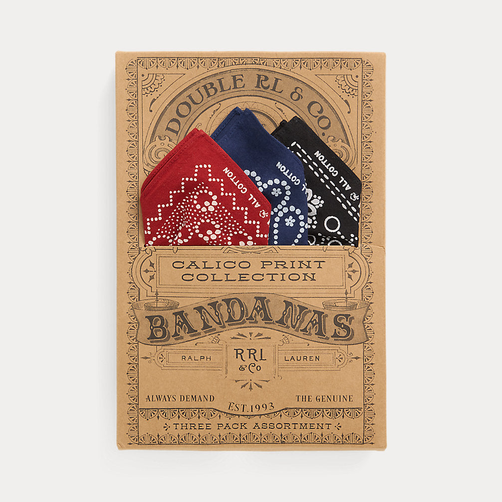 RRL Cotton Bandanna 3-Pack