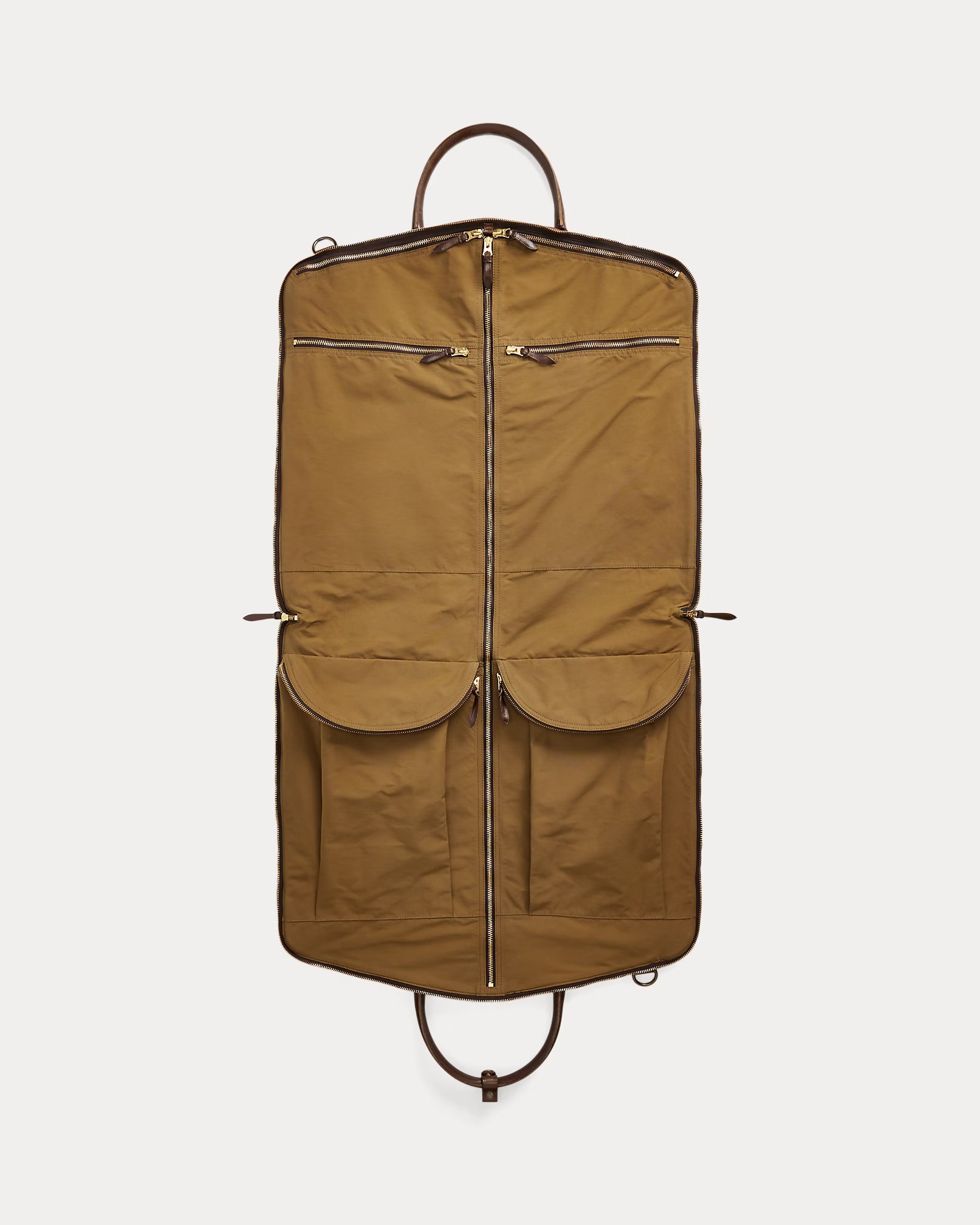 RRL Leather-Trim Oilcloth Garment Bag