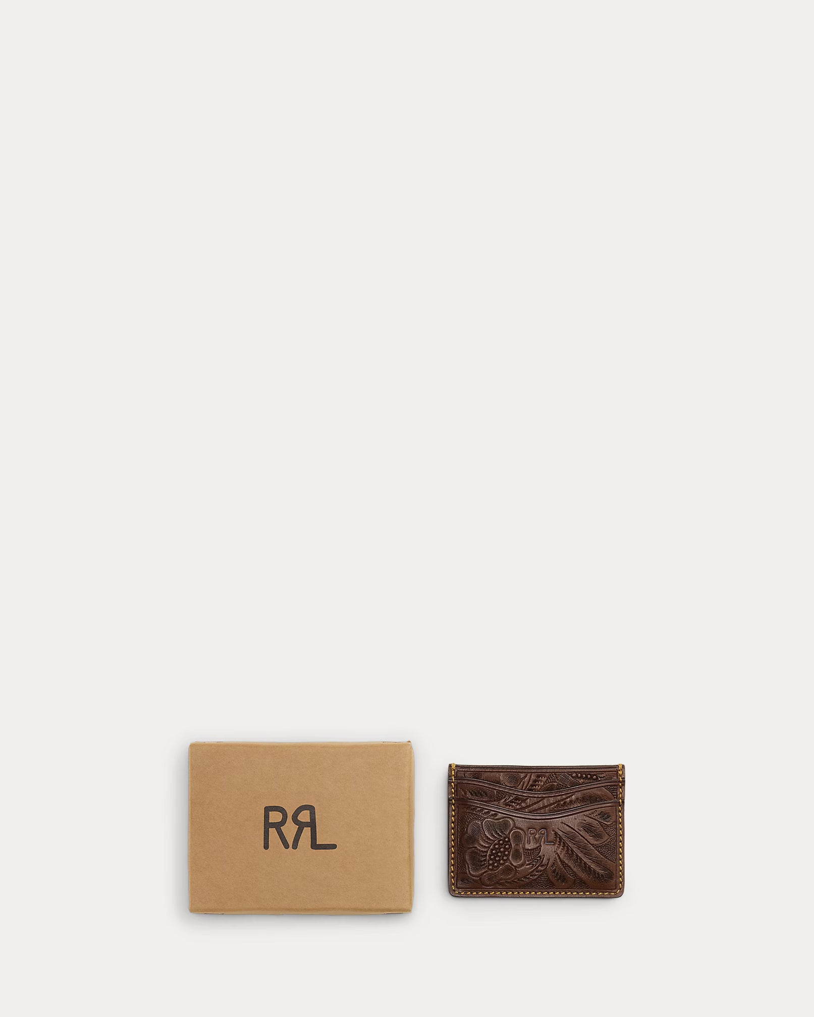 RRL Hand-Tooled Leather Card Case