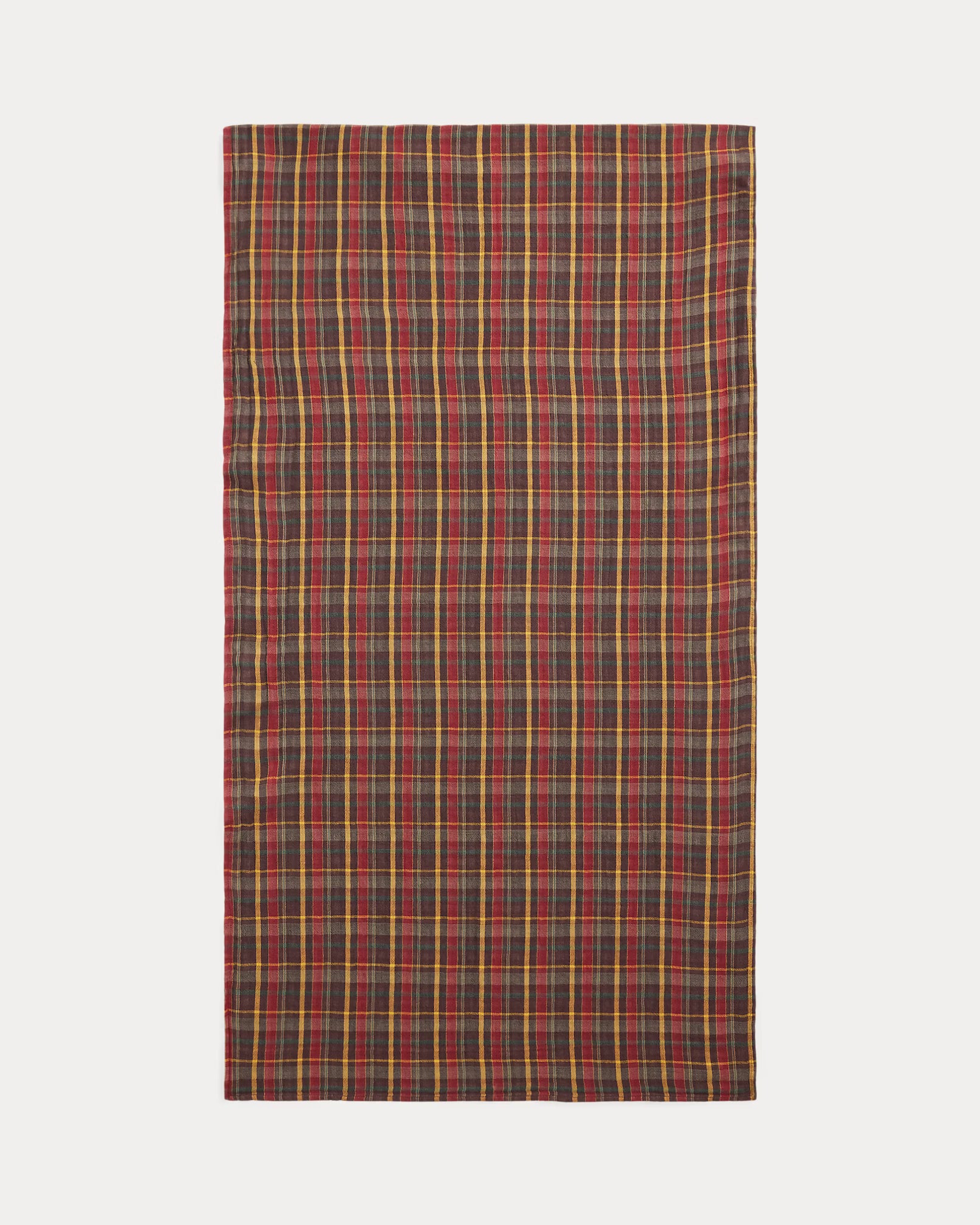 RRL Plaid Double-Faced Cotton Scarf