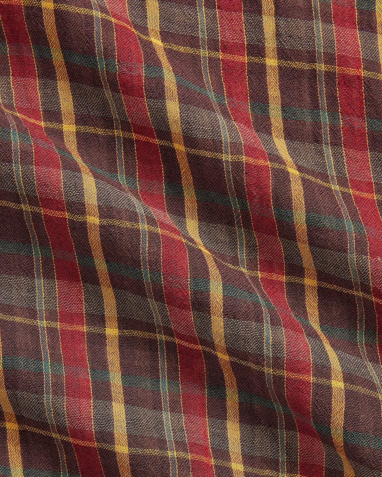 RRL Plaid Double-Faced Cotton Scarf