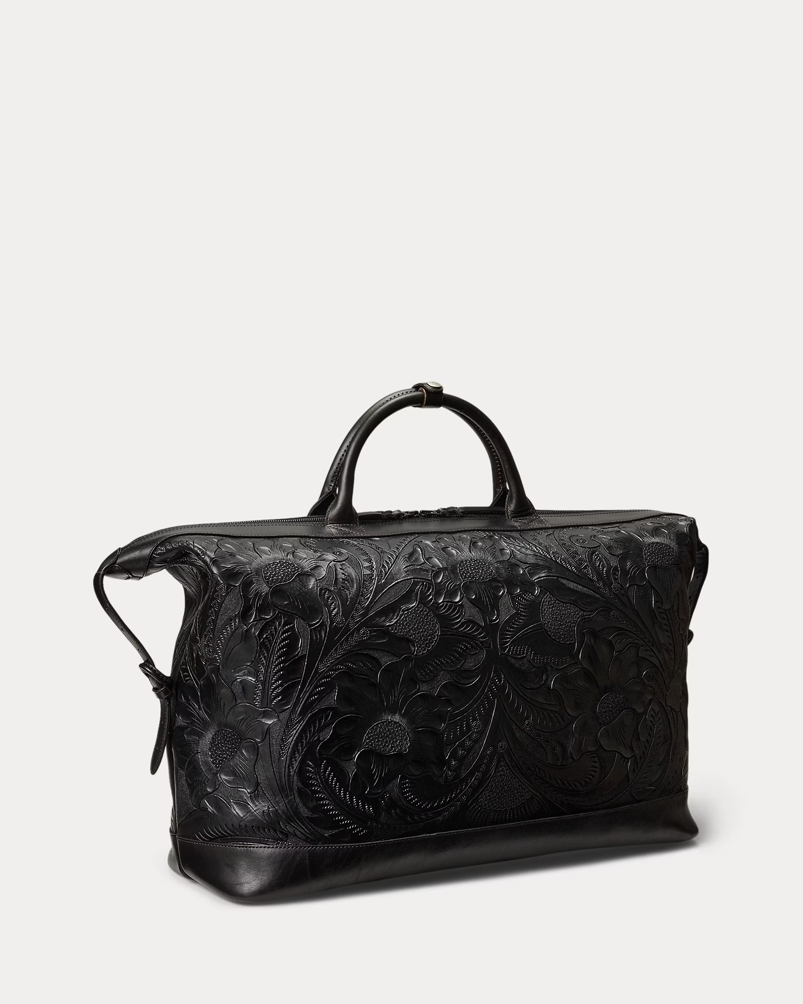 RRL Hand-Tooled Leather Weekender Bag
