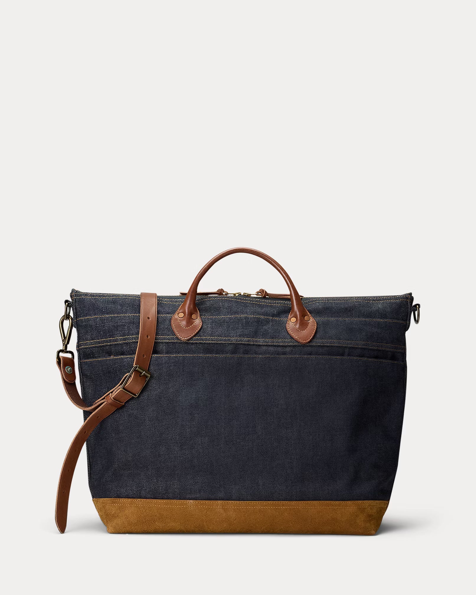 RRL Leather-Trim Indigo Denim Tote