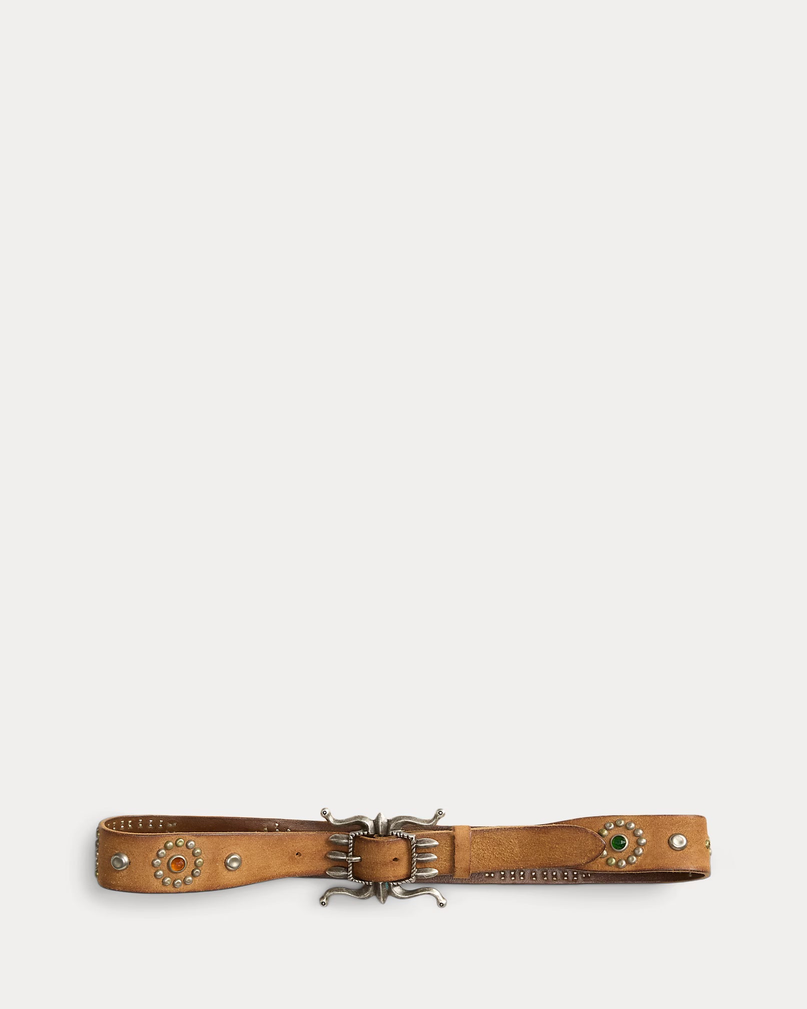 RRL Studded Roughout Suede Belt