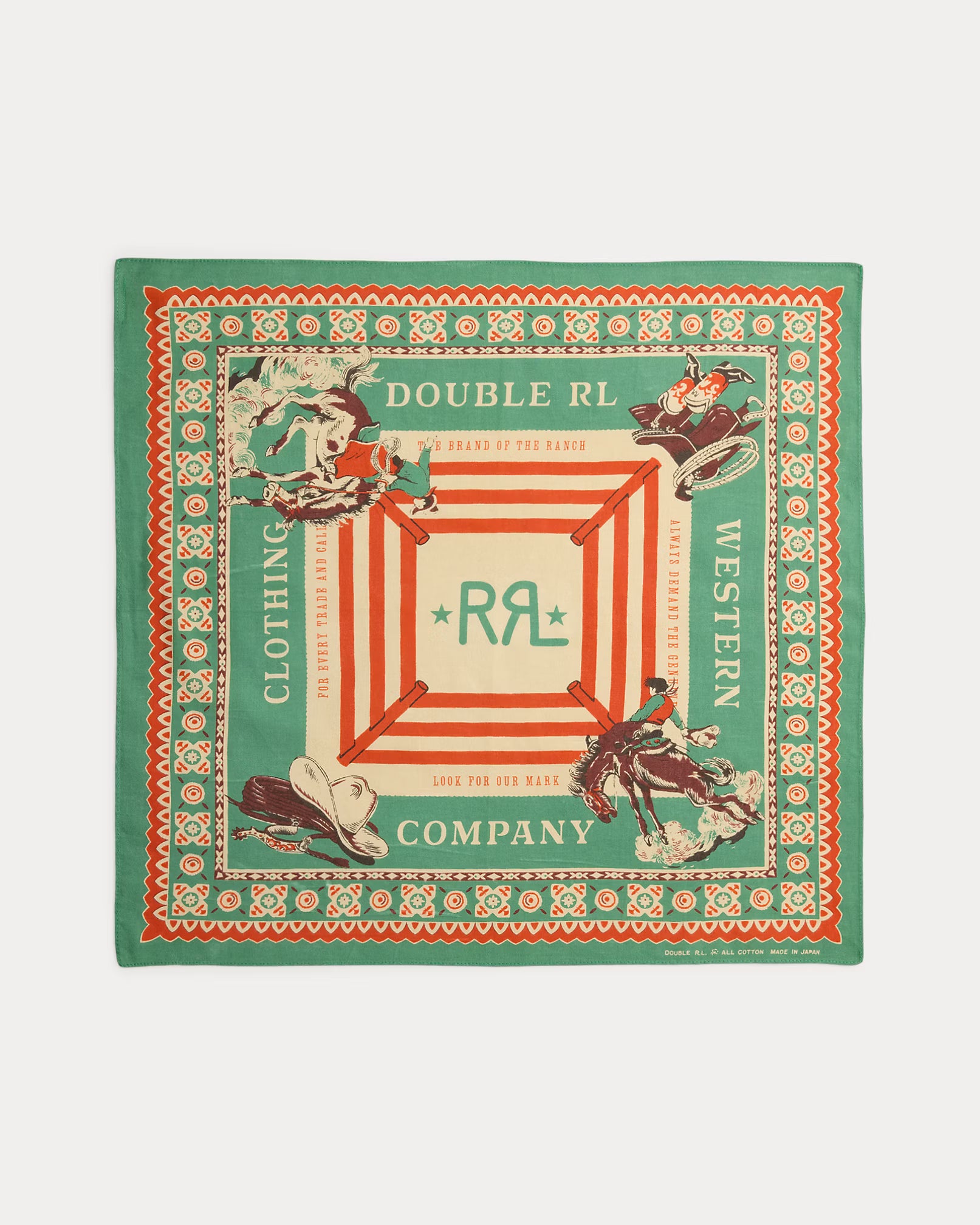 RRL Indigo Western-Print Cotton Bandana