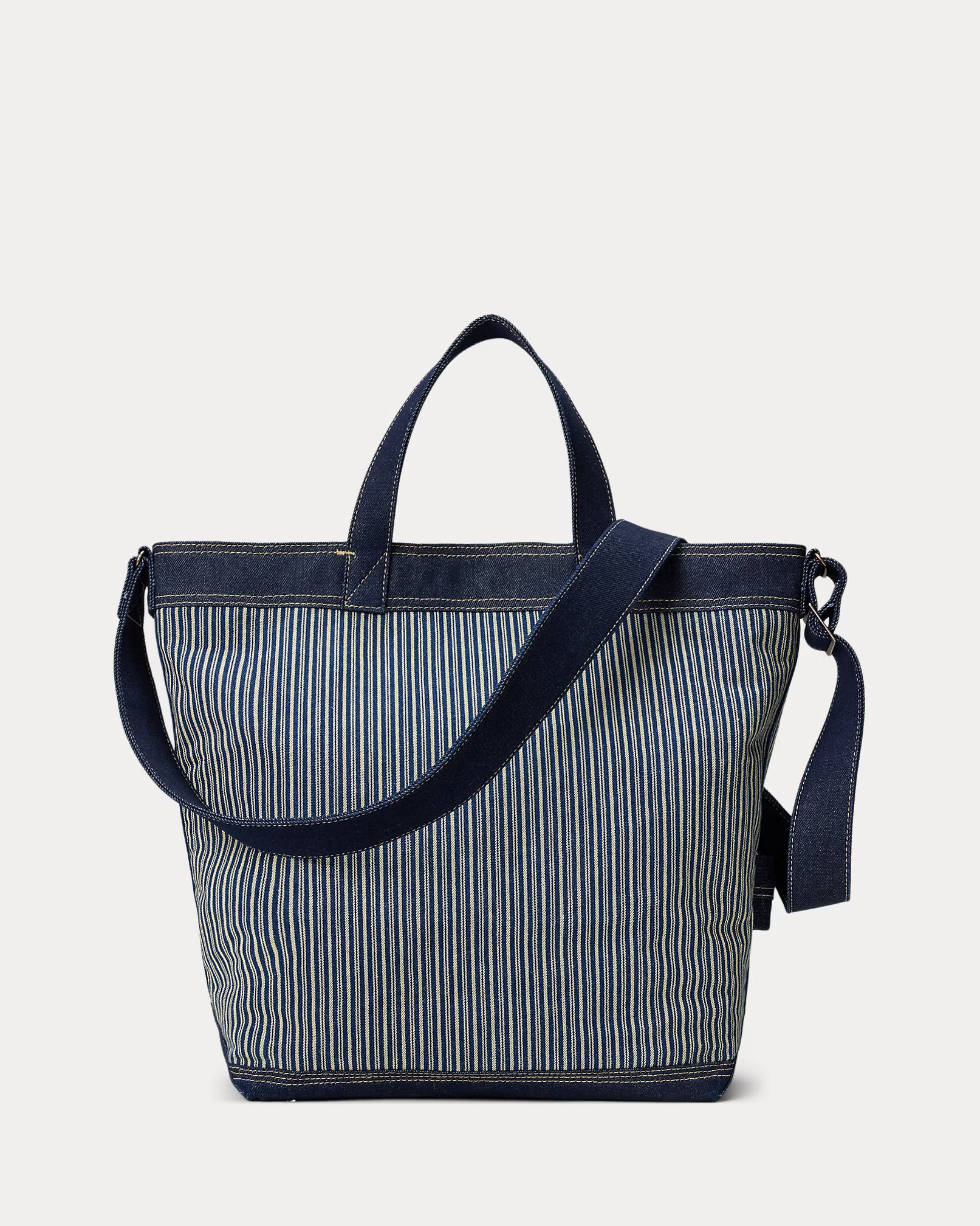 RRL Indigo Striped Twill Tote