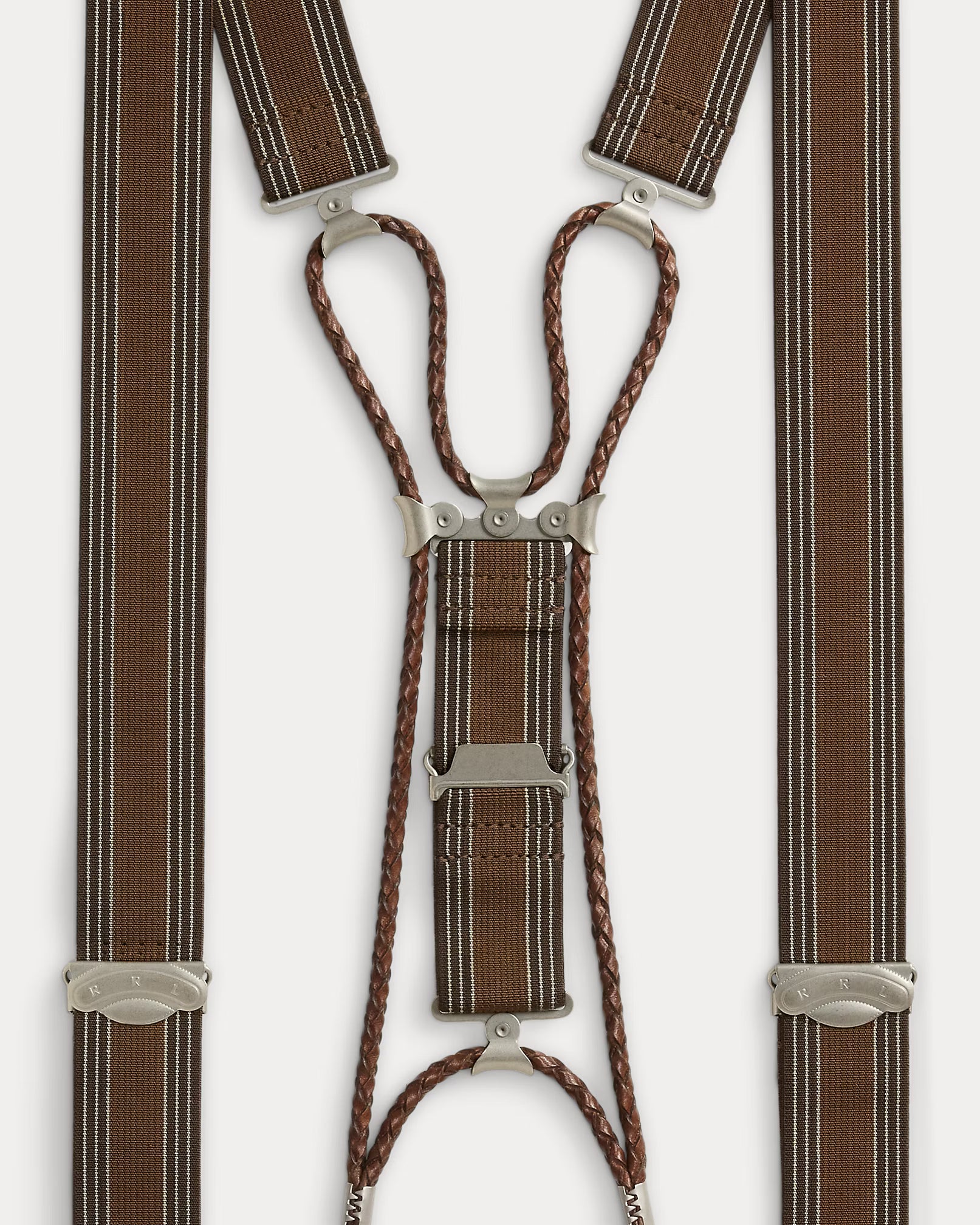 RRL Striped Stretch Braces