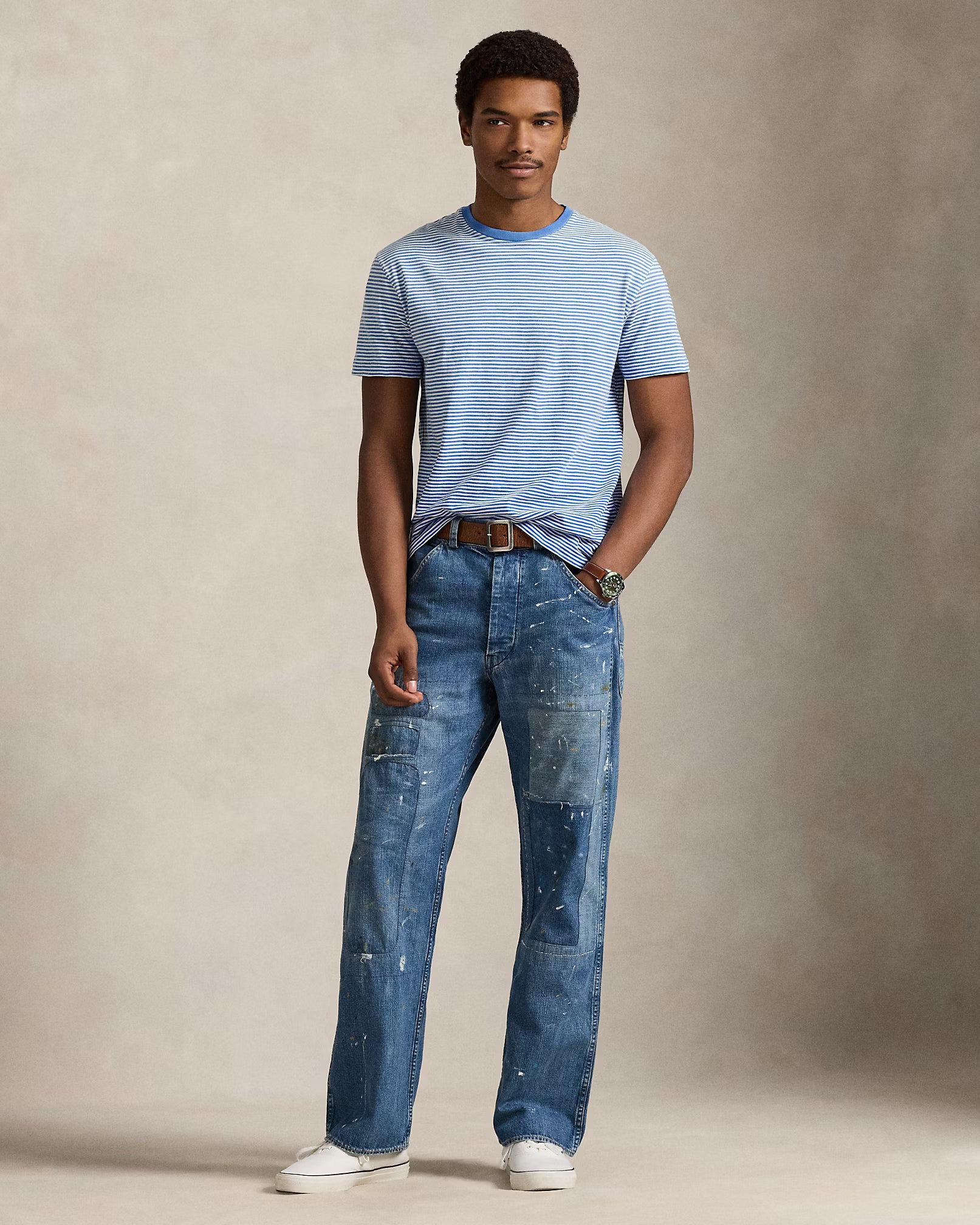 Classic Fit Striped Jersey T-Shirt