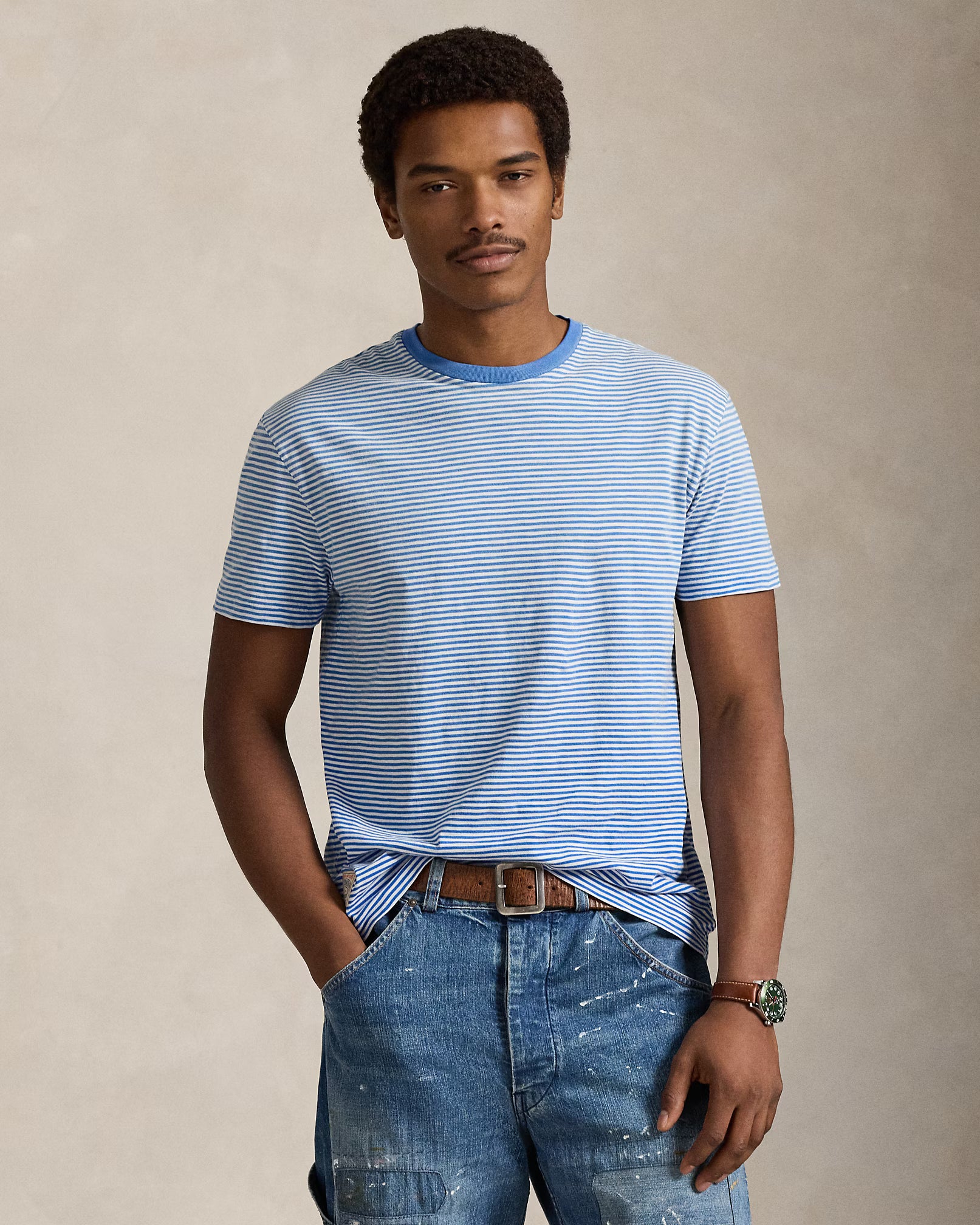 Classic Fit Striped Jersey T-Shirt