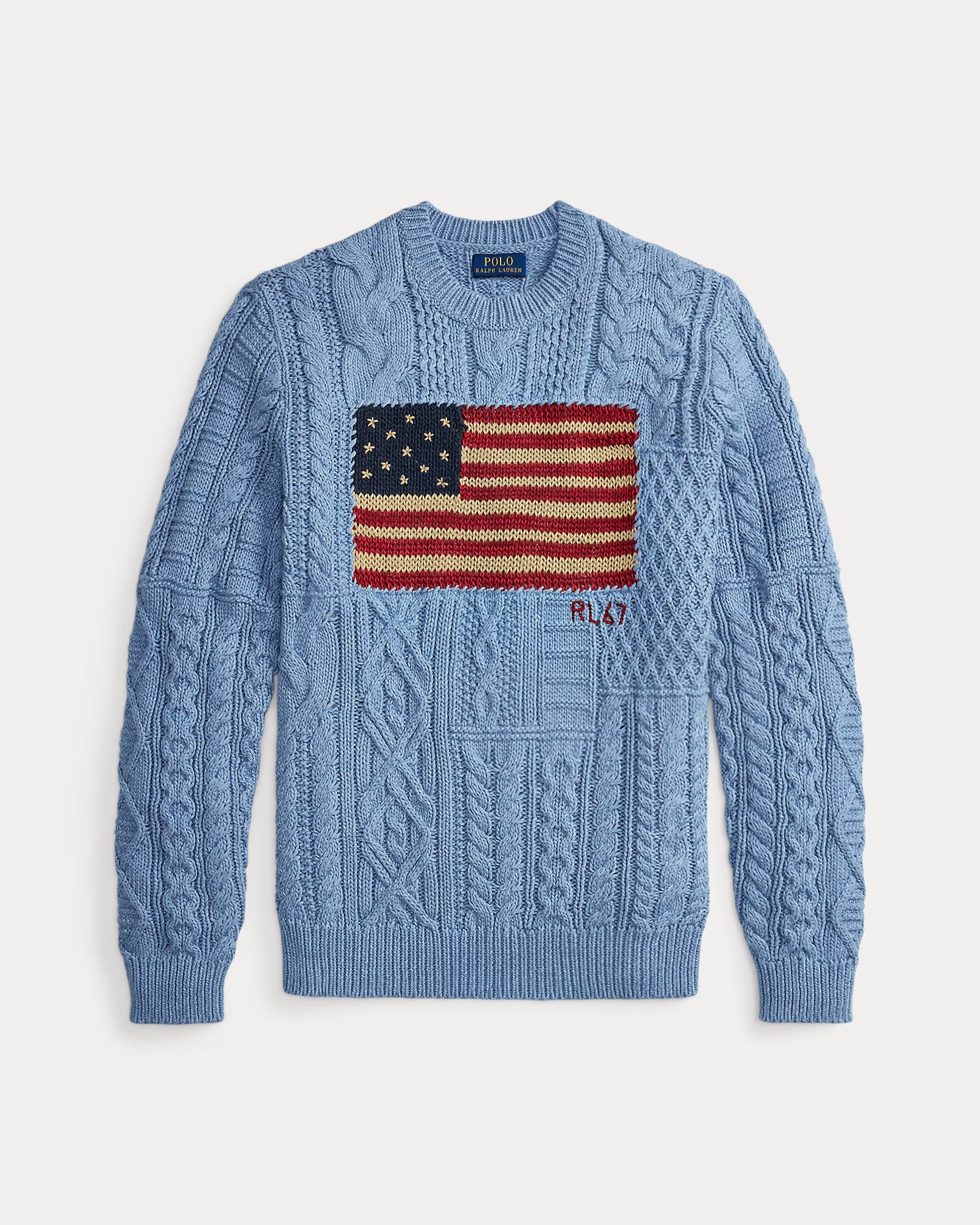 Aran-Knit Flag Sweater