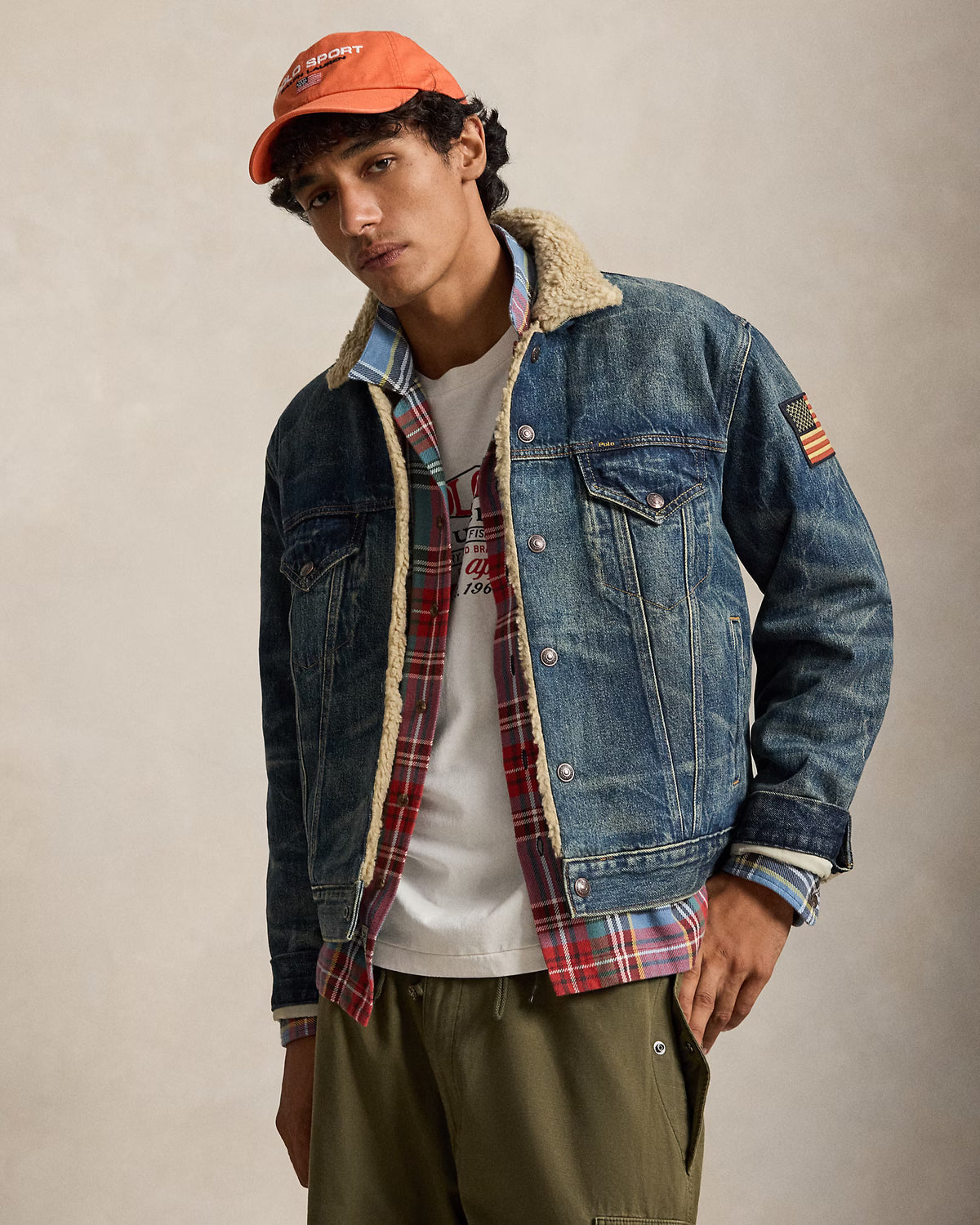 Fleece-Lined Denim Trucker Jacket