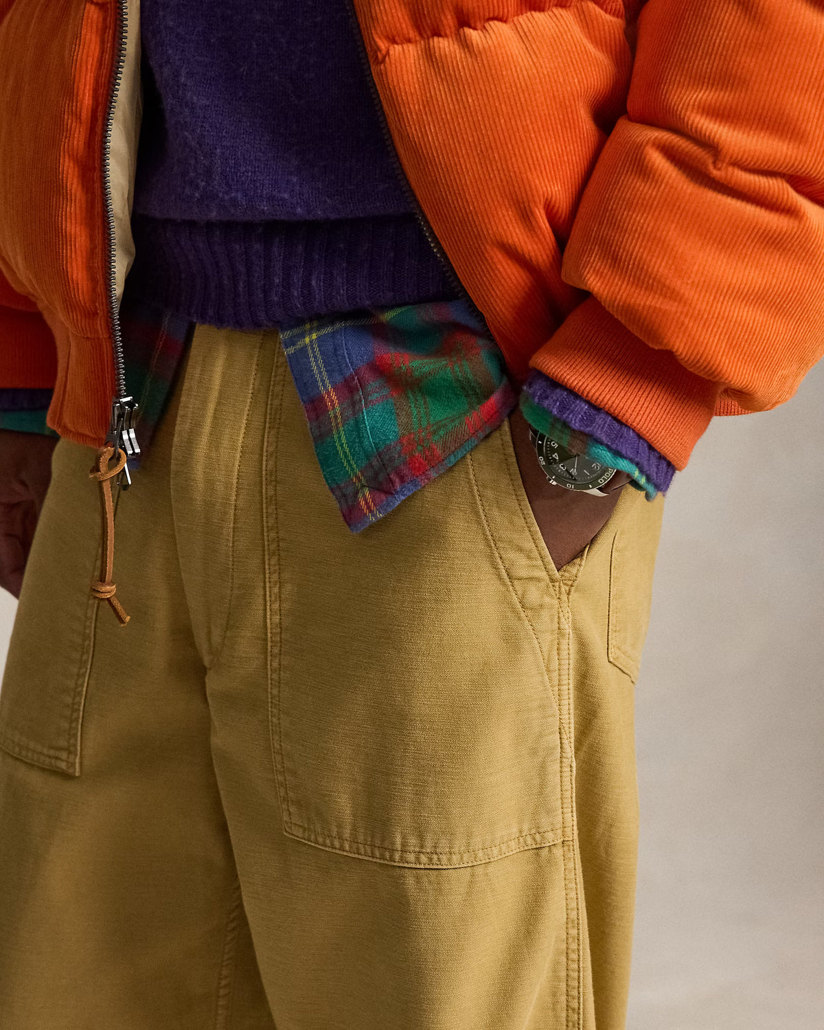 Reverse Sateen Utility Pant - Camel