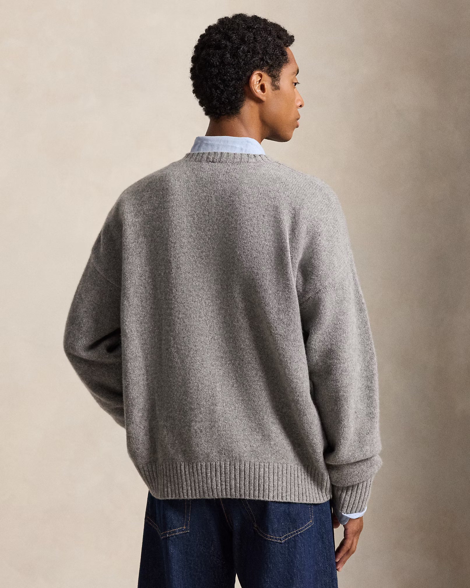 Relaxed Fit Polo Bear Sweater