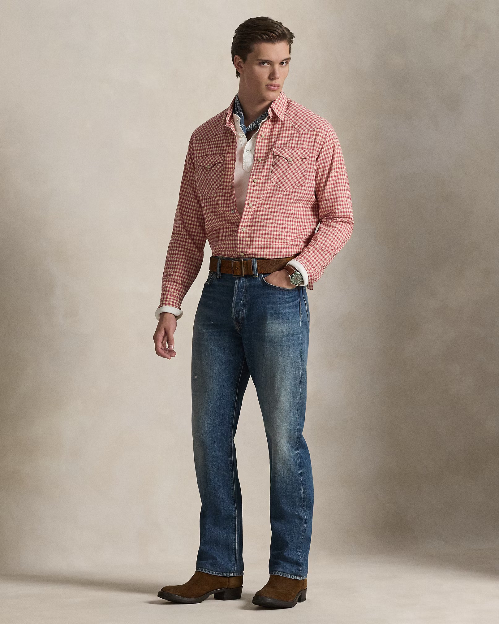 Classic Fit Madras Western Shirt