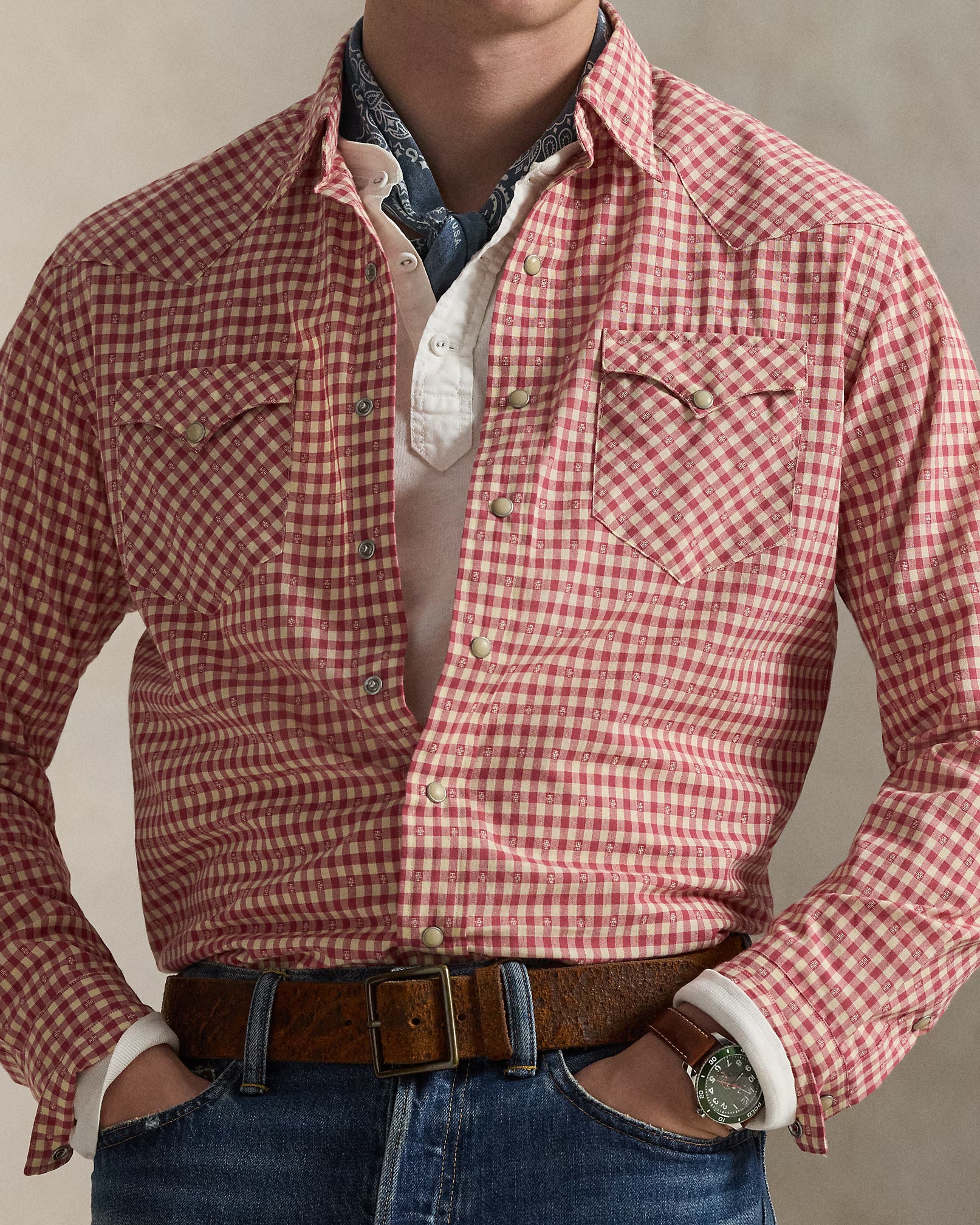 Classic Fit Madras Western Shirt