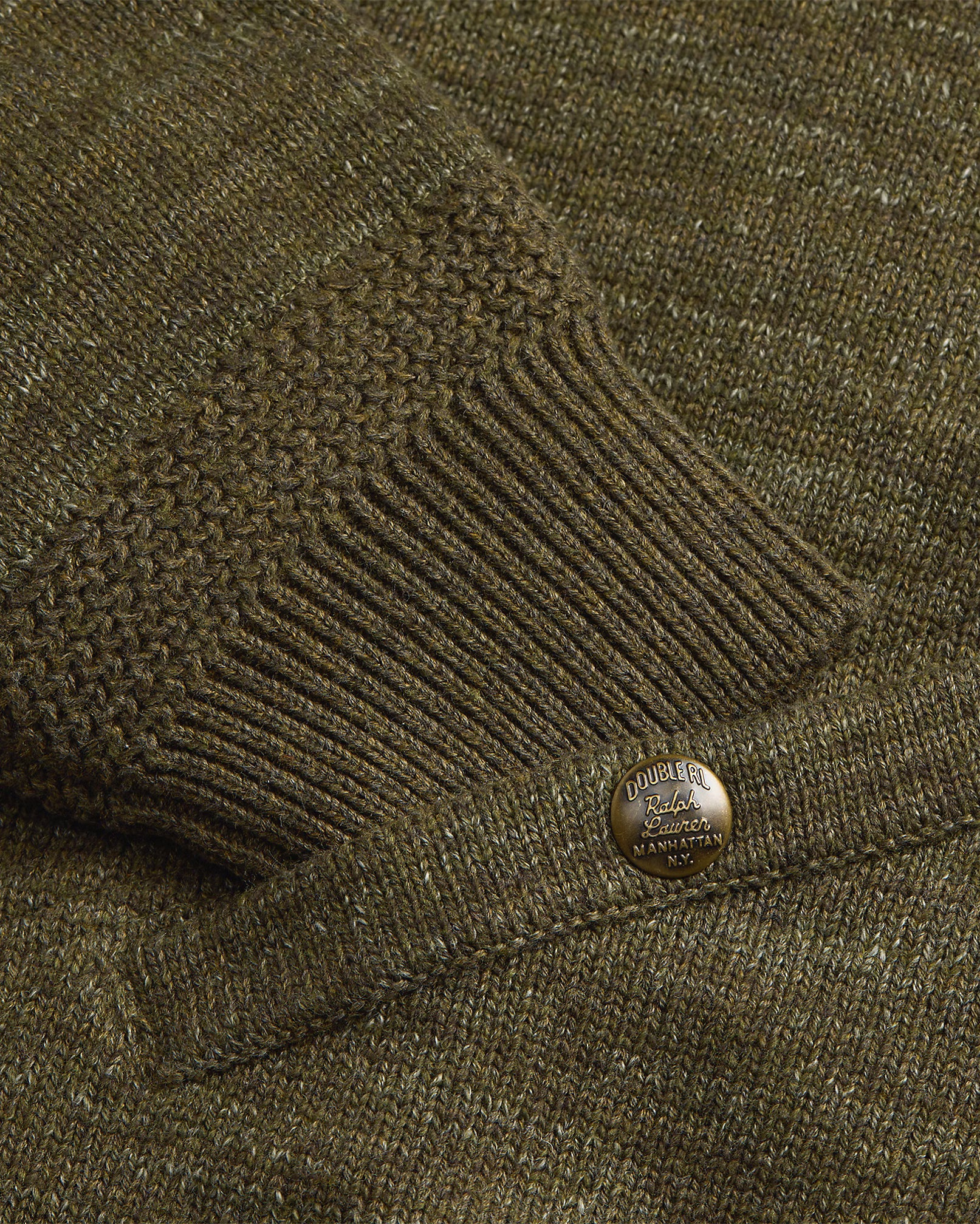 RRL Cotton-Wool Full-Zip Sweater
