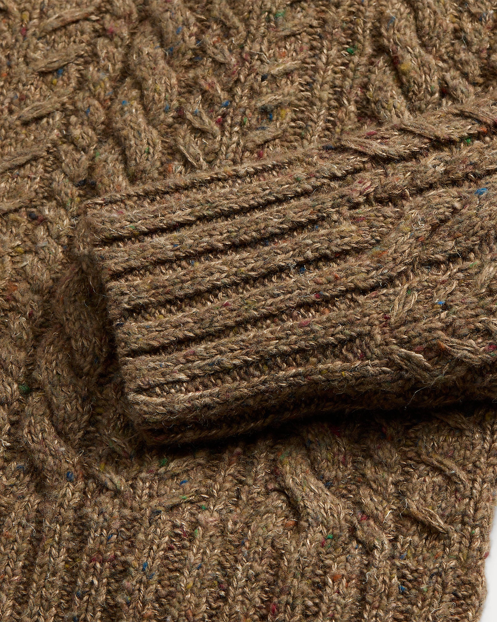 RRL Aran-Knit Shawl-Collar Sweater
