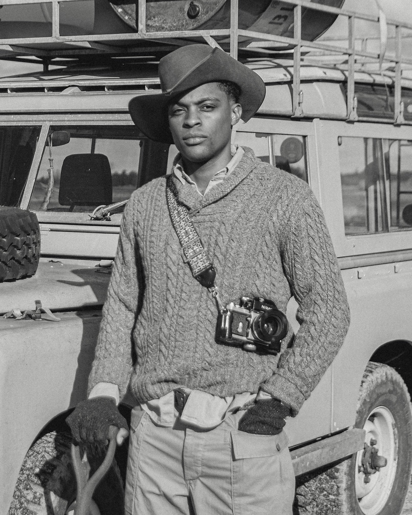 RRL Aran-Knit Shawl-Collar Sweater